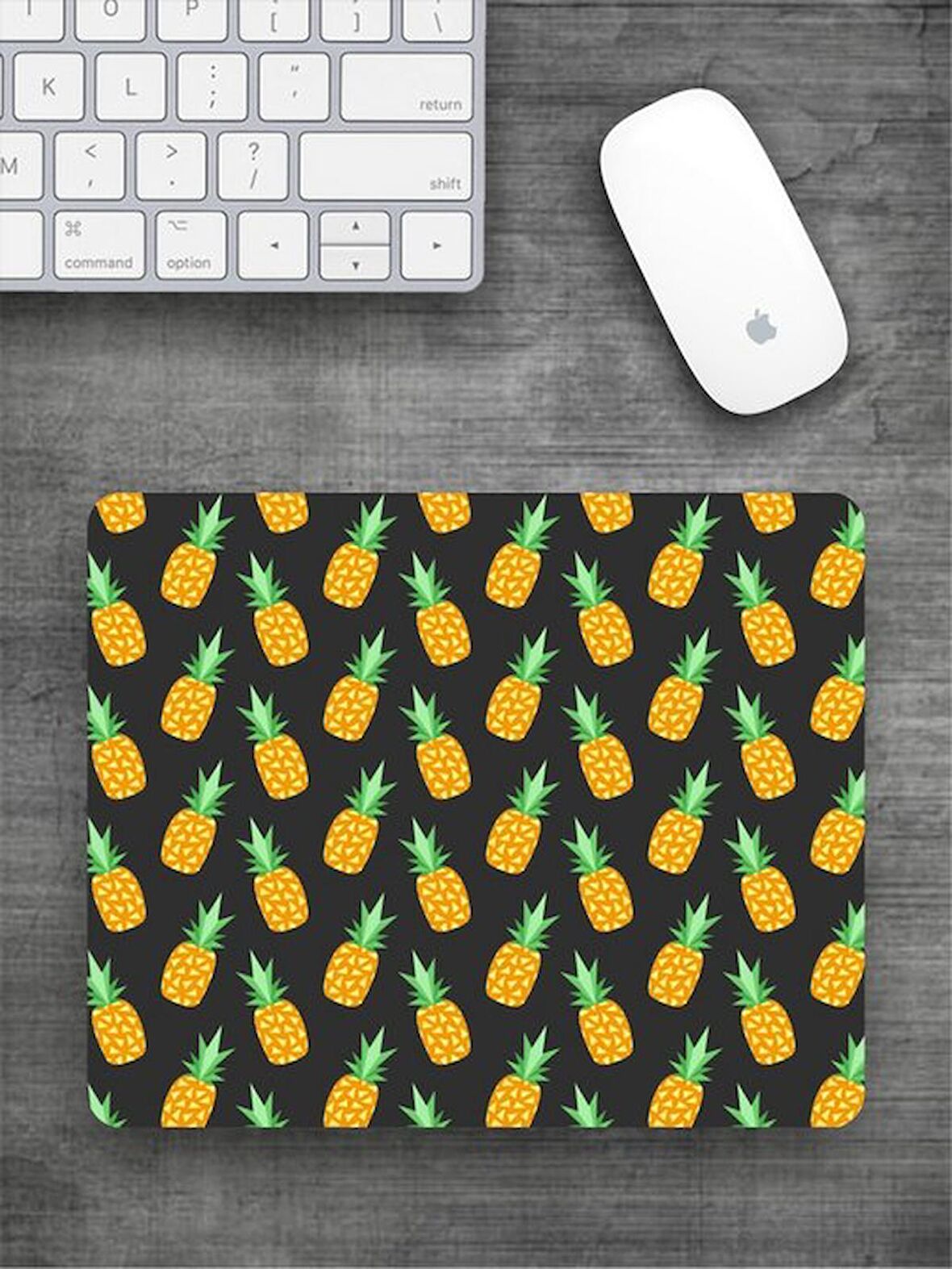 ANANAS Baskılı Dikdörtgen Mouse Pad BSKBZR