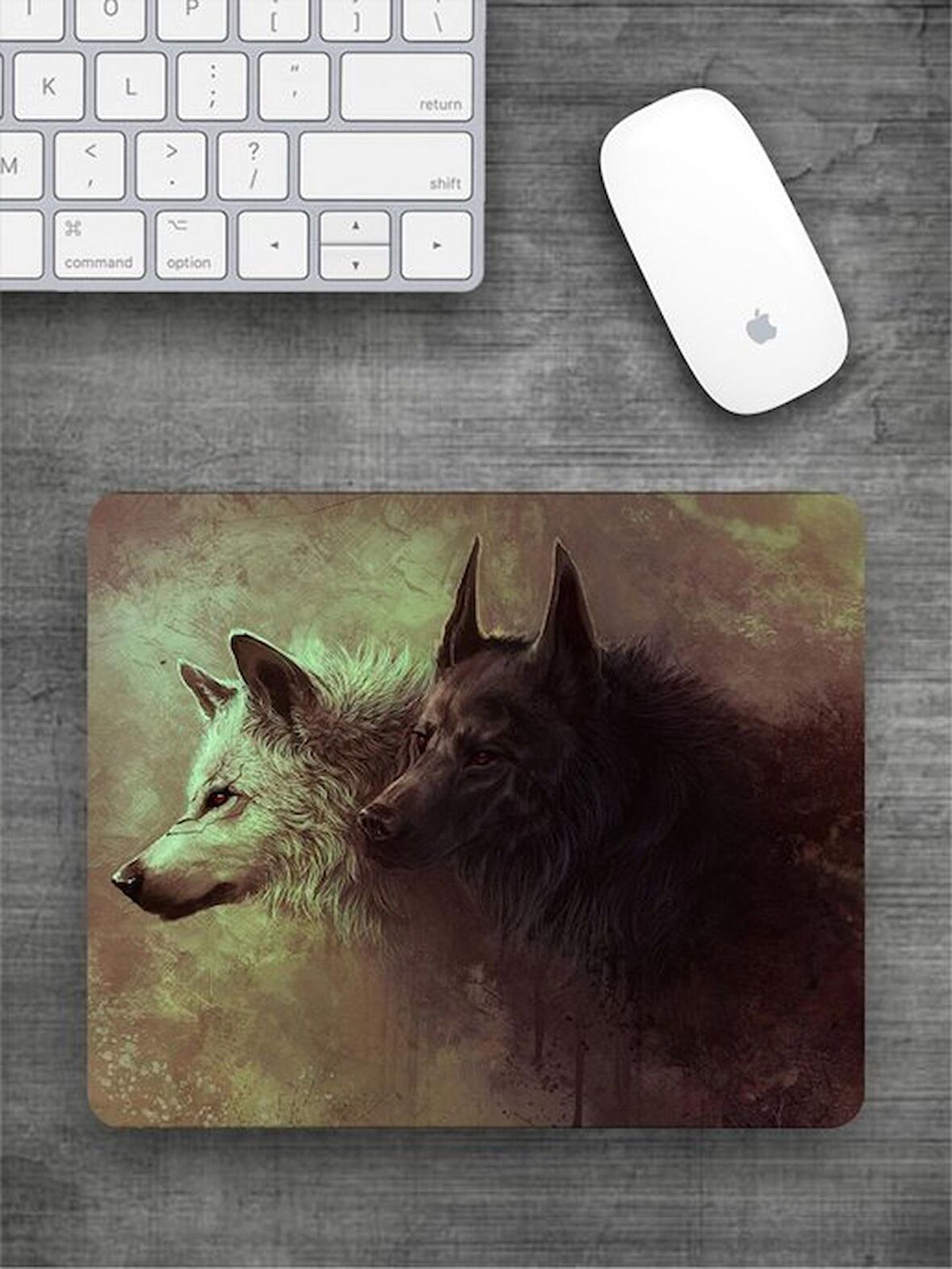KURTLAR Baskılı Dikdörtgen Mouse Pad BSKBZR