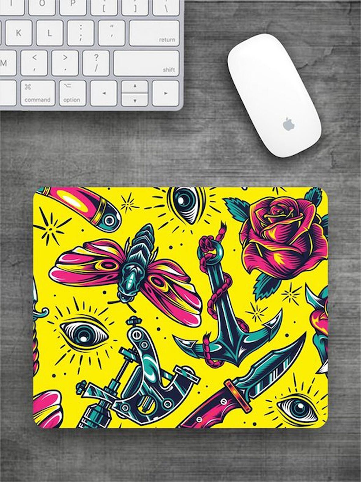 ILLUSTRASYON Baskılı Dikdörtgen Mouse Pad BSKBZR