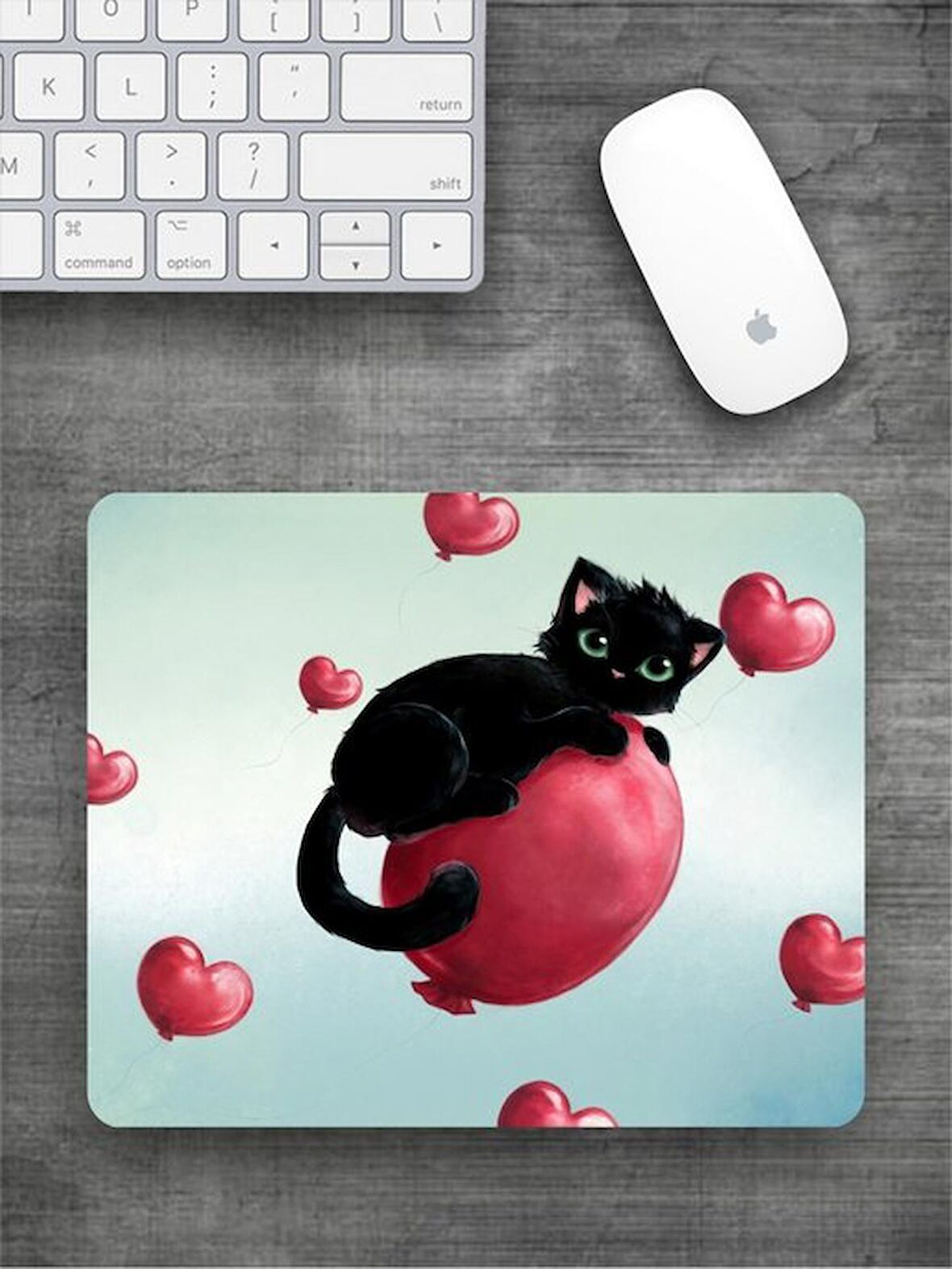 KEDİ Baskılı Dikdörtgen Mouse Pad BSKBZR