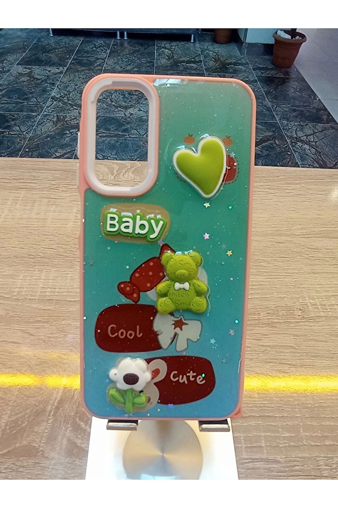 Samsung Galaxy A15 Uyumlu Kabartma Figürlü Darbe Korumalı Kapak Renkli Kılıf