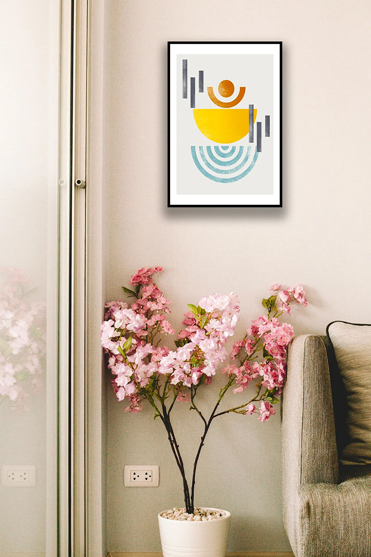 Şık Duvar Tabloları, Ev, Yatak Odası, Salon, Ofis Çerçeve Görünümlü Estetik Boho Mdf Duvar Dekoru