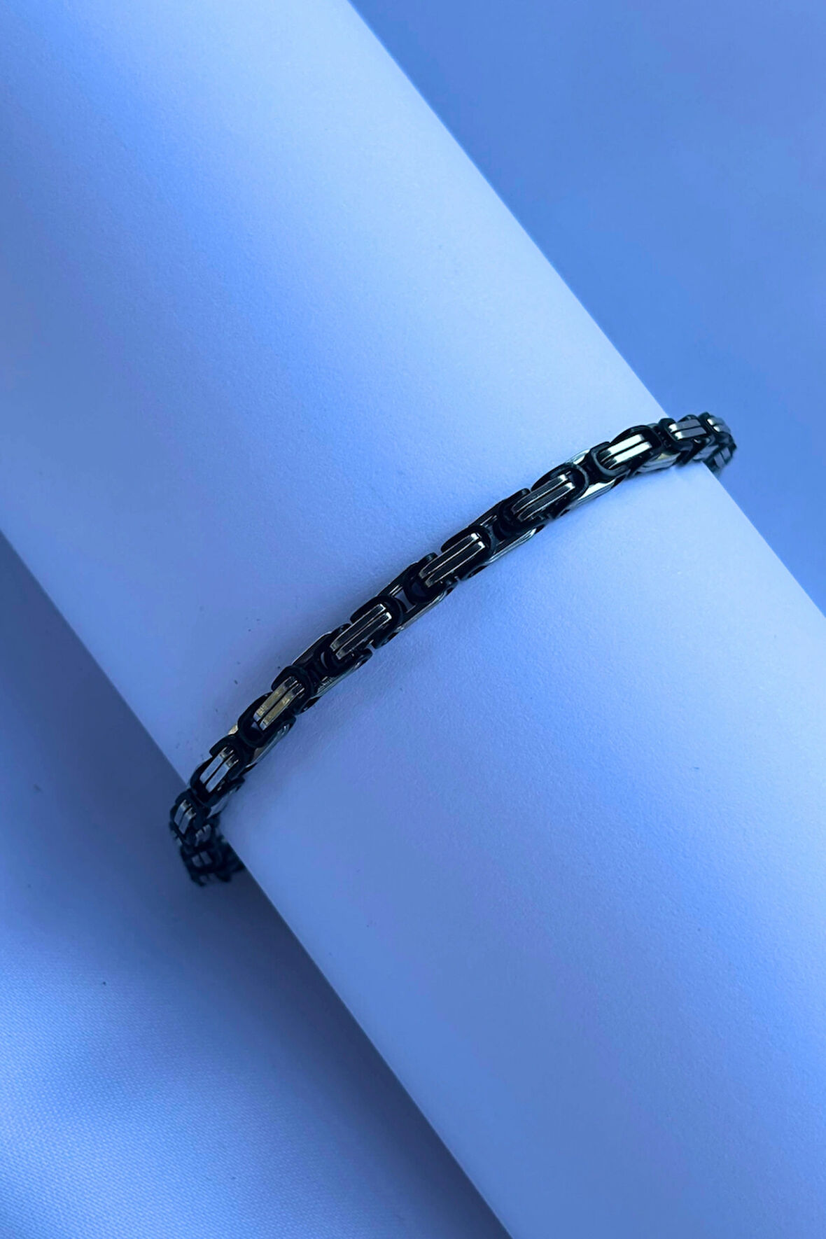 El İşçiliği ile Üretilmiş Paslanmaz Çelik Erkek Bileklik