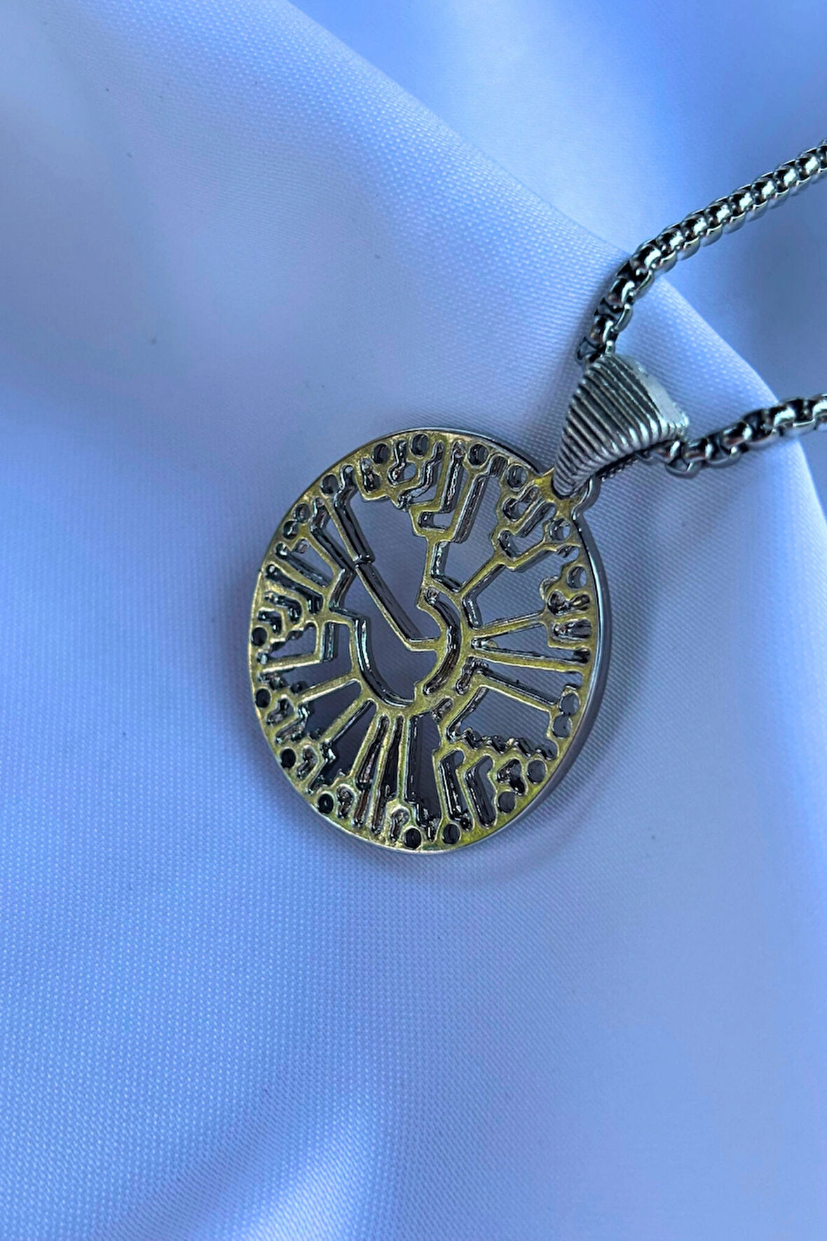 El İşçiliği Paslanmaz Çelik Zincir Erkek Kolye