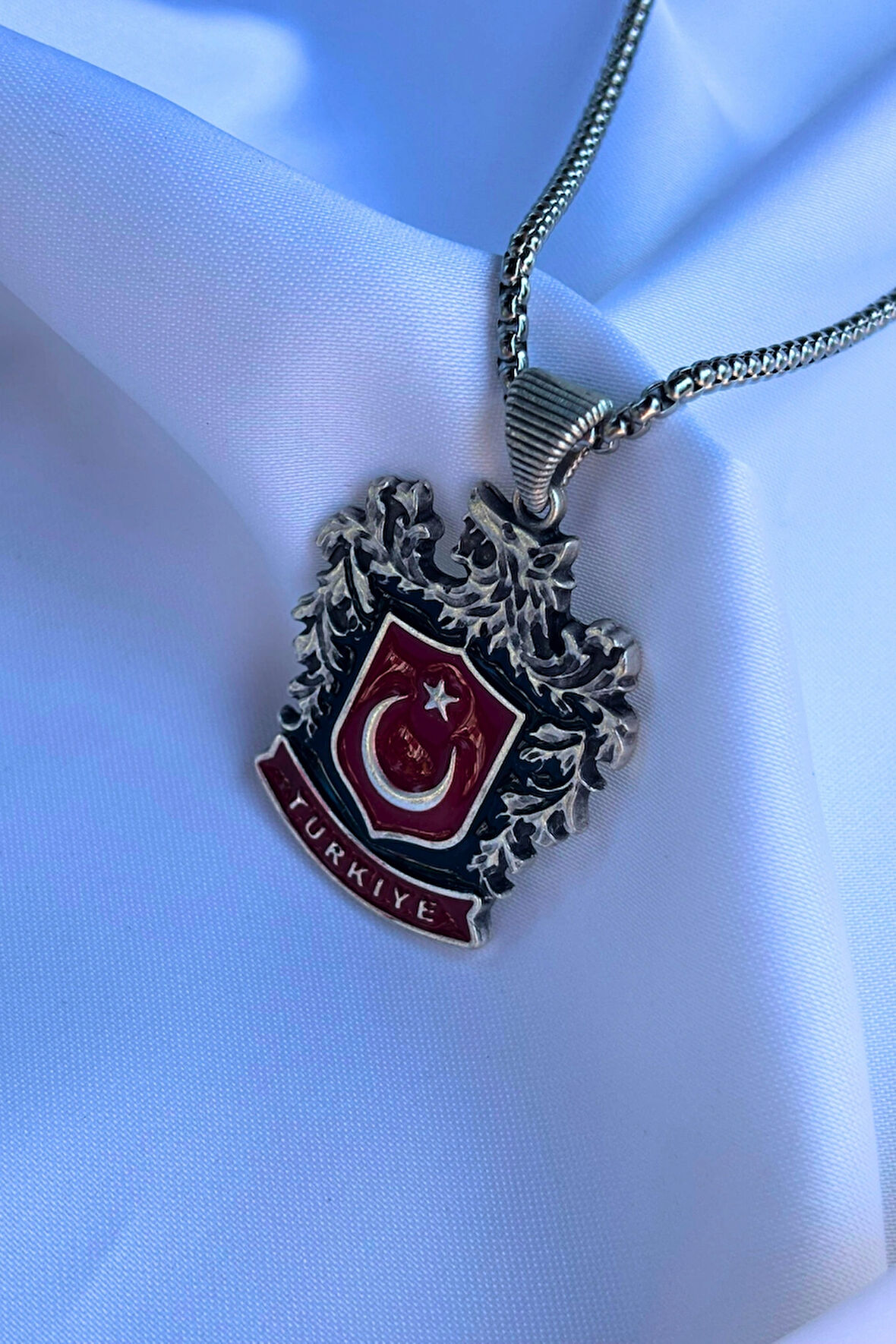 Türkiye El İşçiliği Paslanmaz Çelik Zincir Erkek Kolye