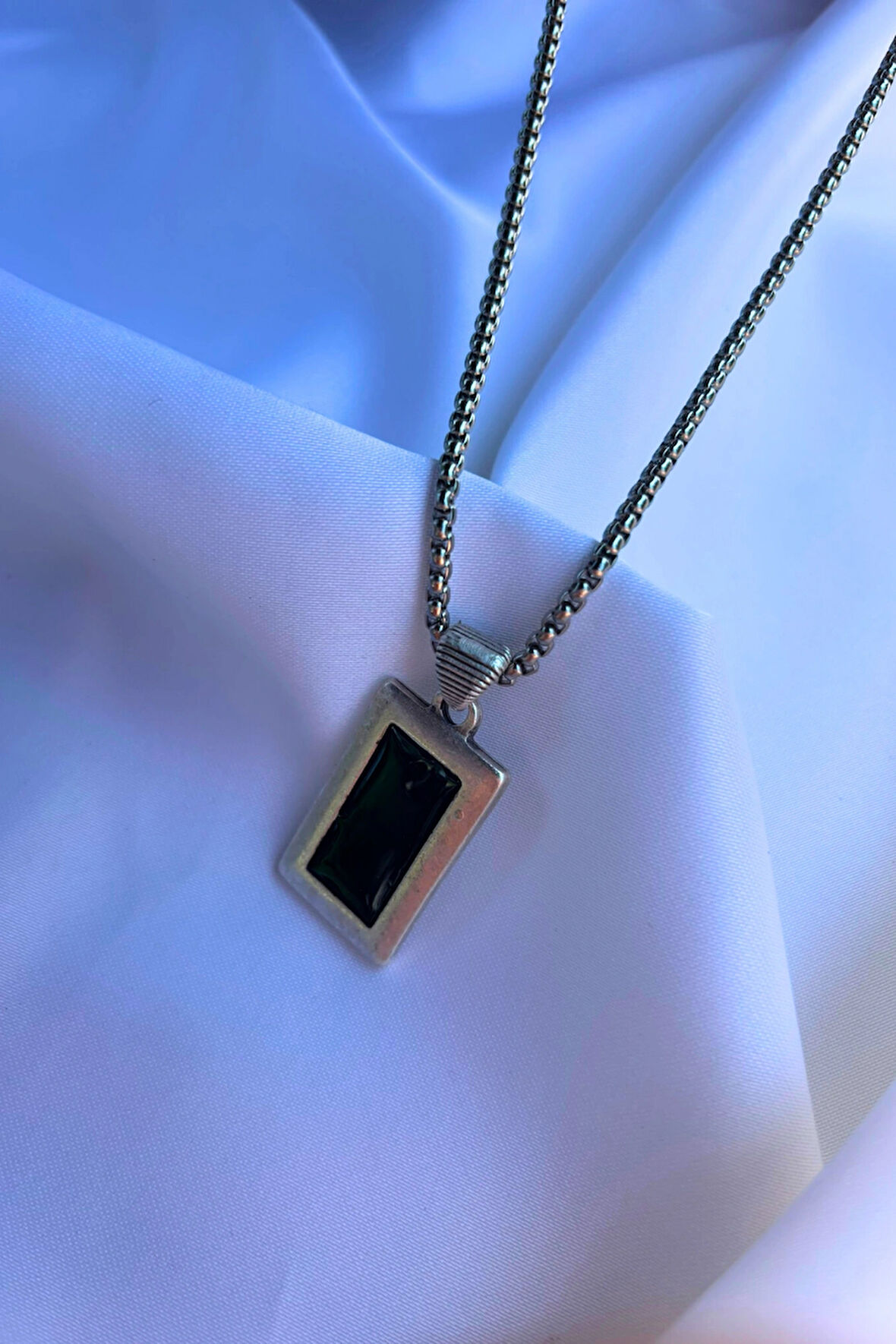 El İşçiliği Paslanmaz Çelik Zincir Erkek Kolye