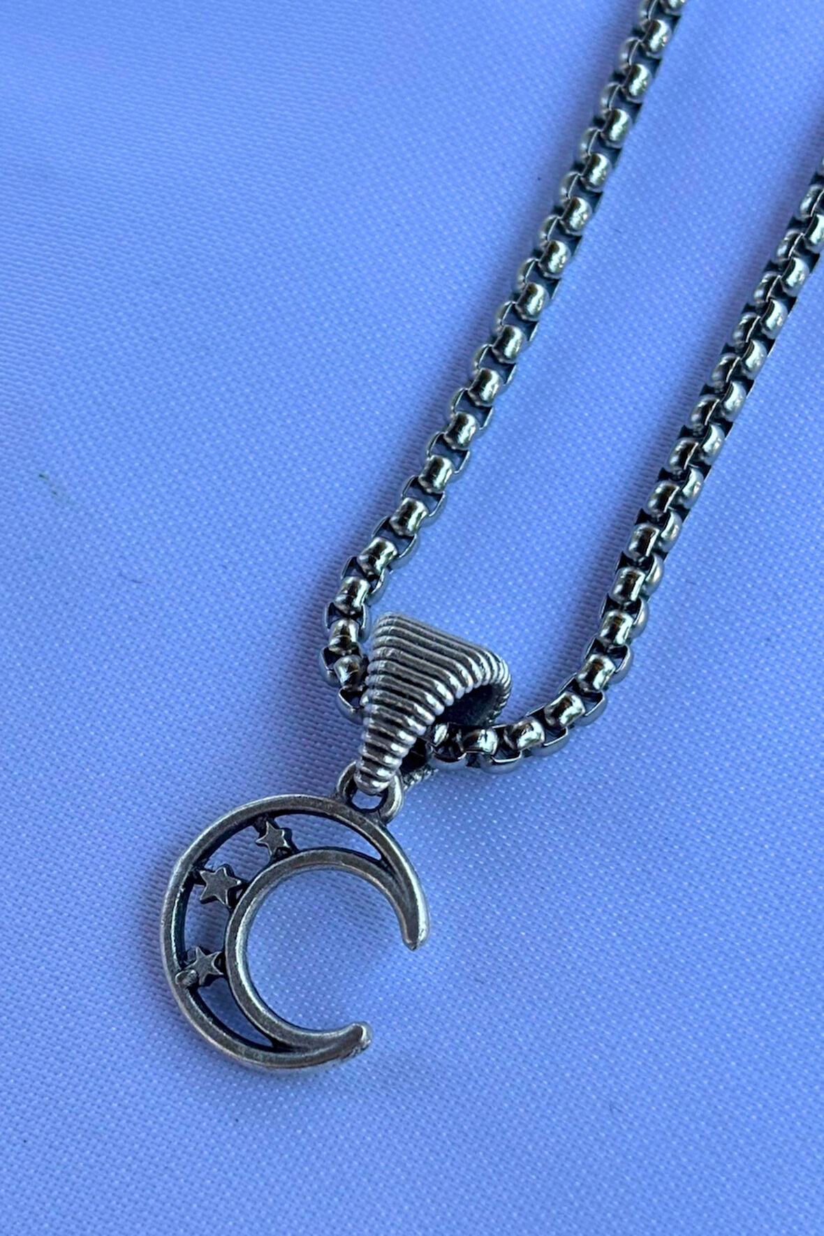 Hilal El İşçiliği Paslanmaz Çelik Zincir Erkek Kolye