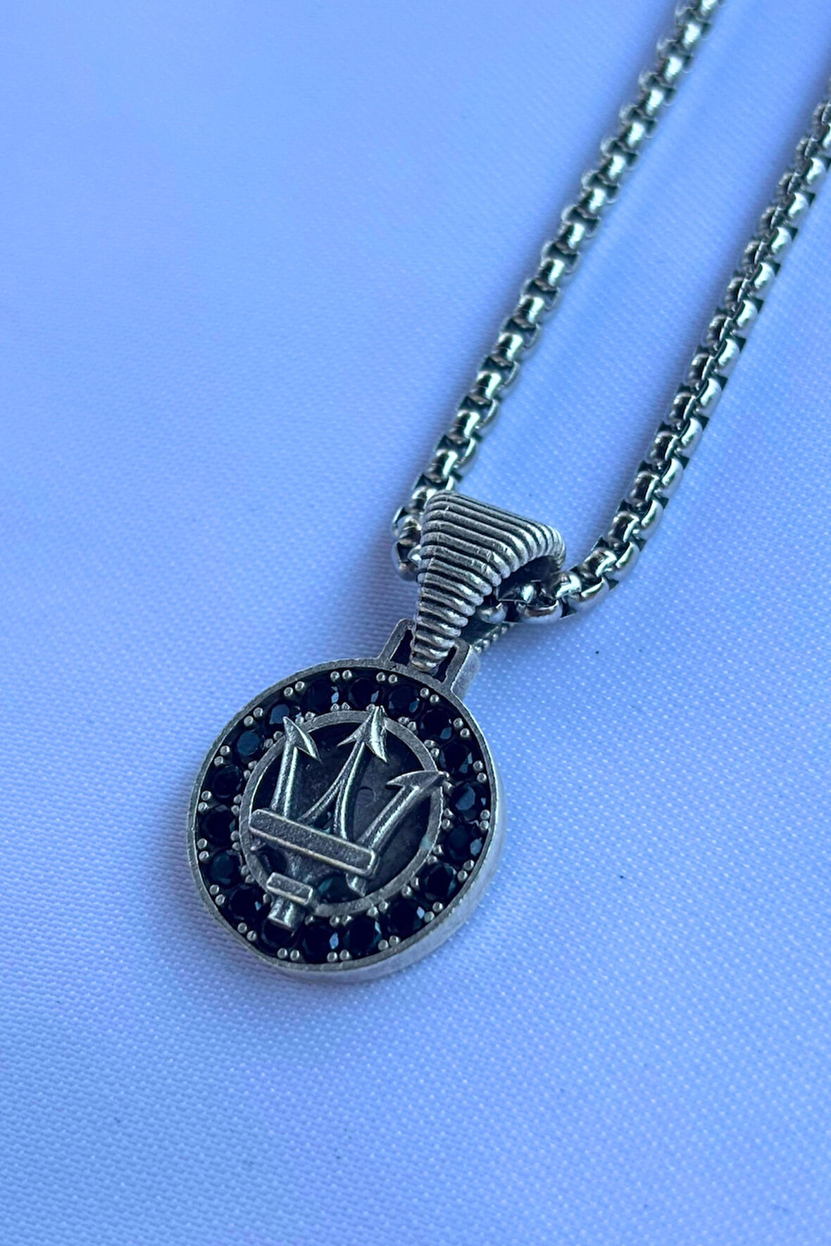 Mızrak El İşçiliği Paslanmaz Çelik Zincir Erkek Kolye