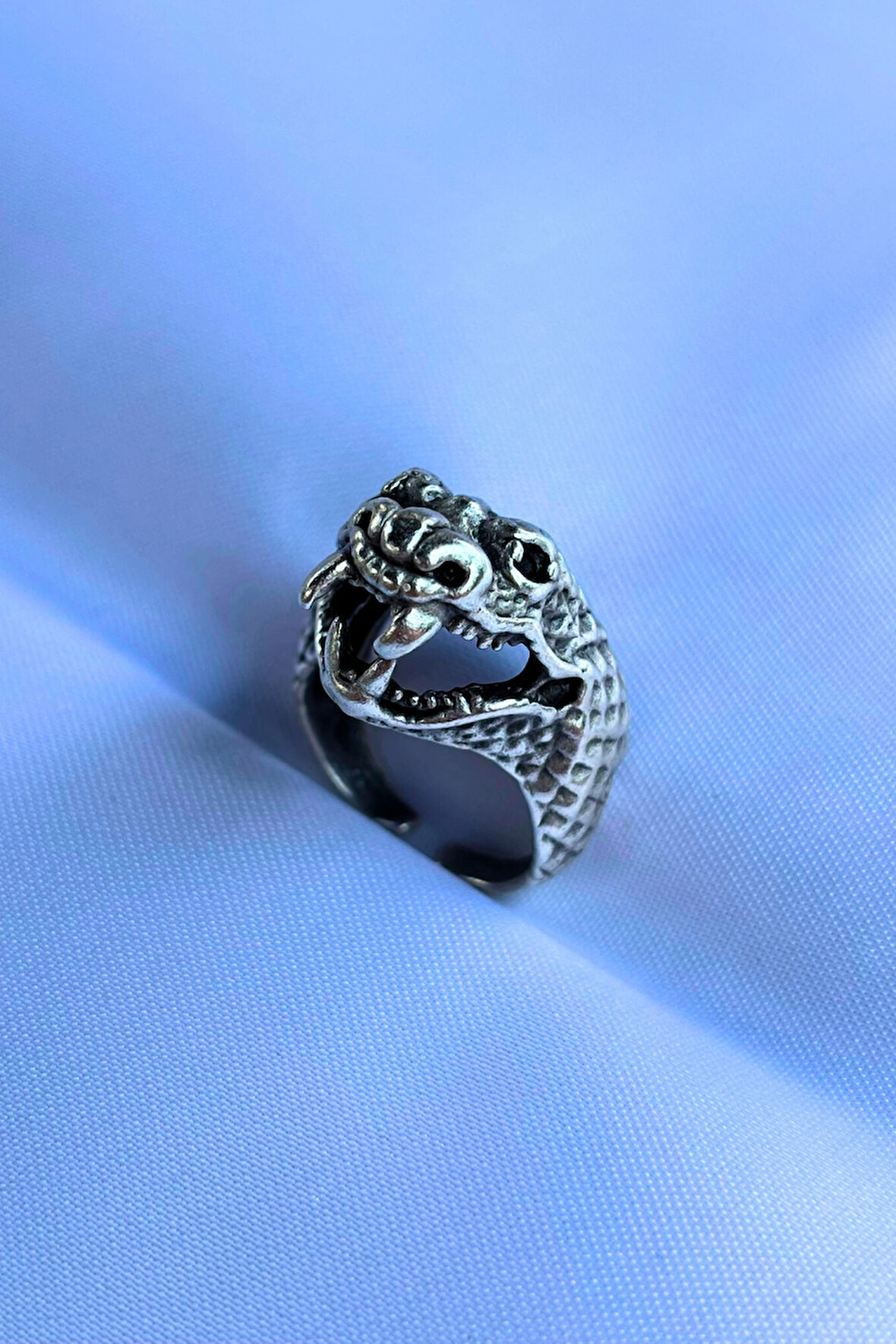 Ejderha Özel Tasarım Maskülen Ayarlanabilir Erkek Yüzük