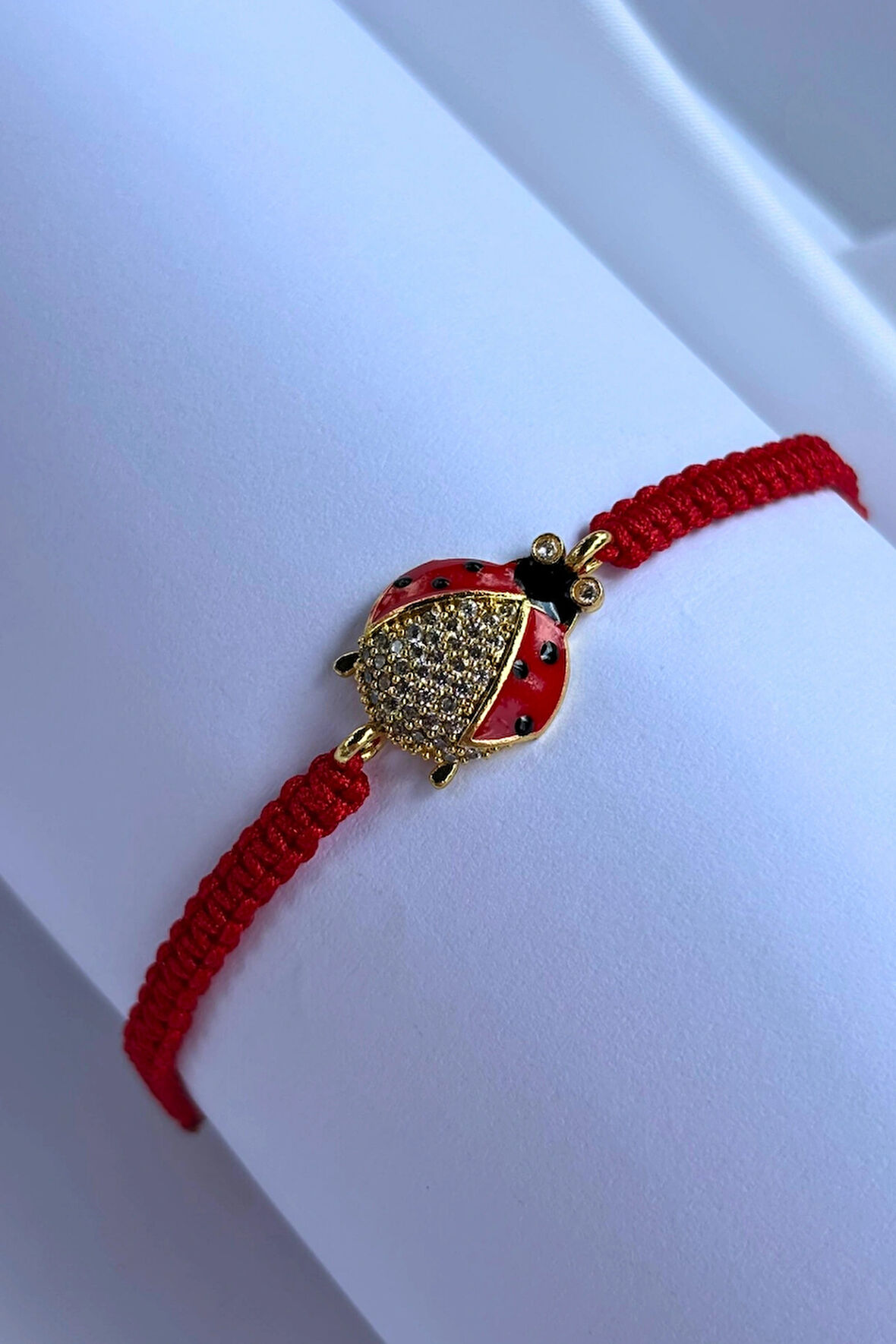 Uğur Böceği El Yapımı Ayarlanabilir Tasarım Kadın Bileklik