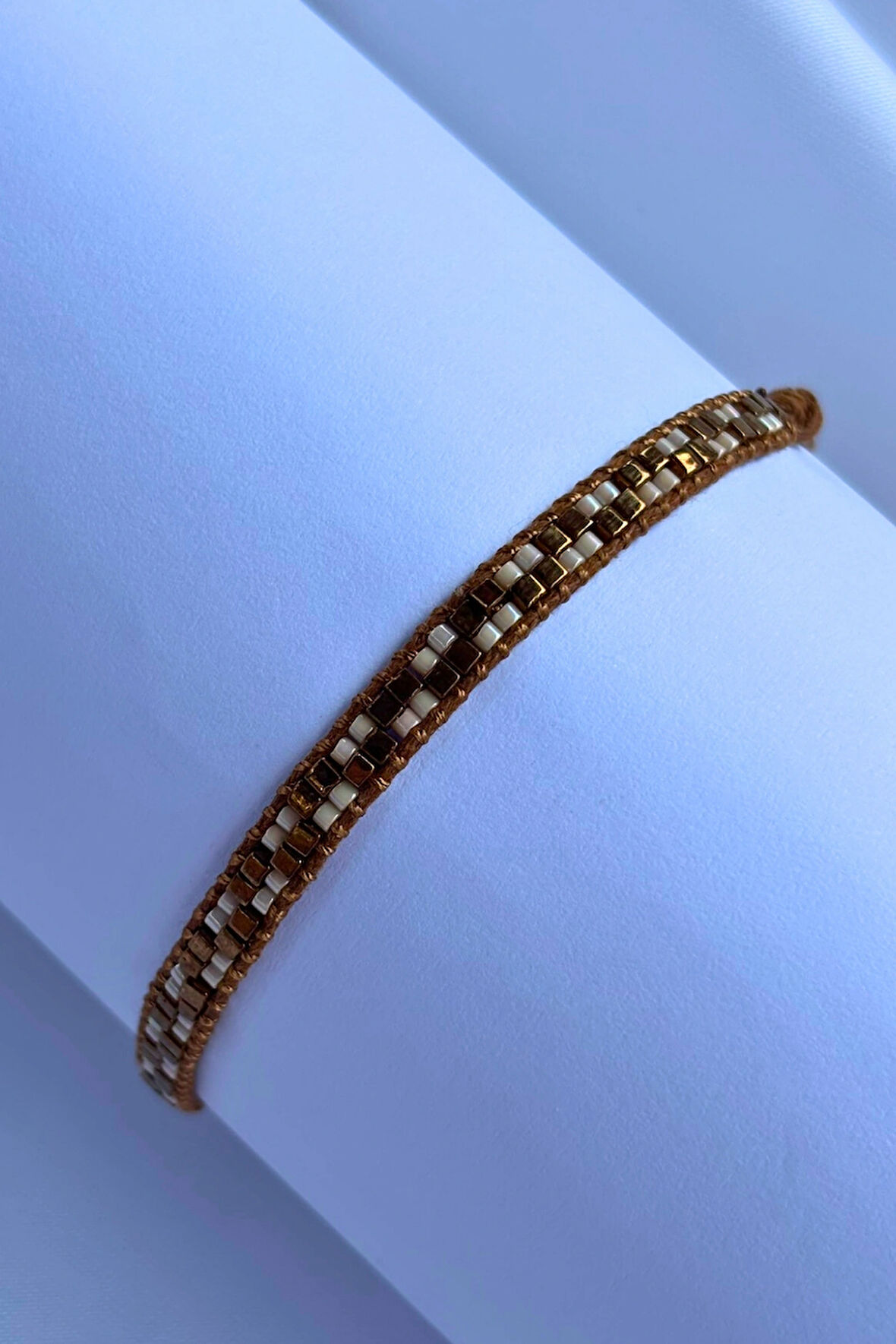 Kahverengi Miyuki El Yapımı Tasarım Kadın Bileklik