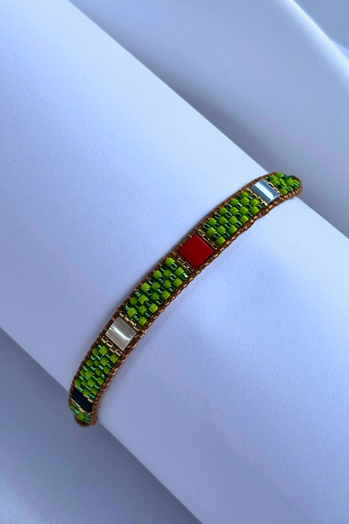 Desenli Miyuki El Yapımı Tasarım Kadın Bileklik