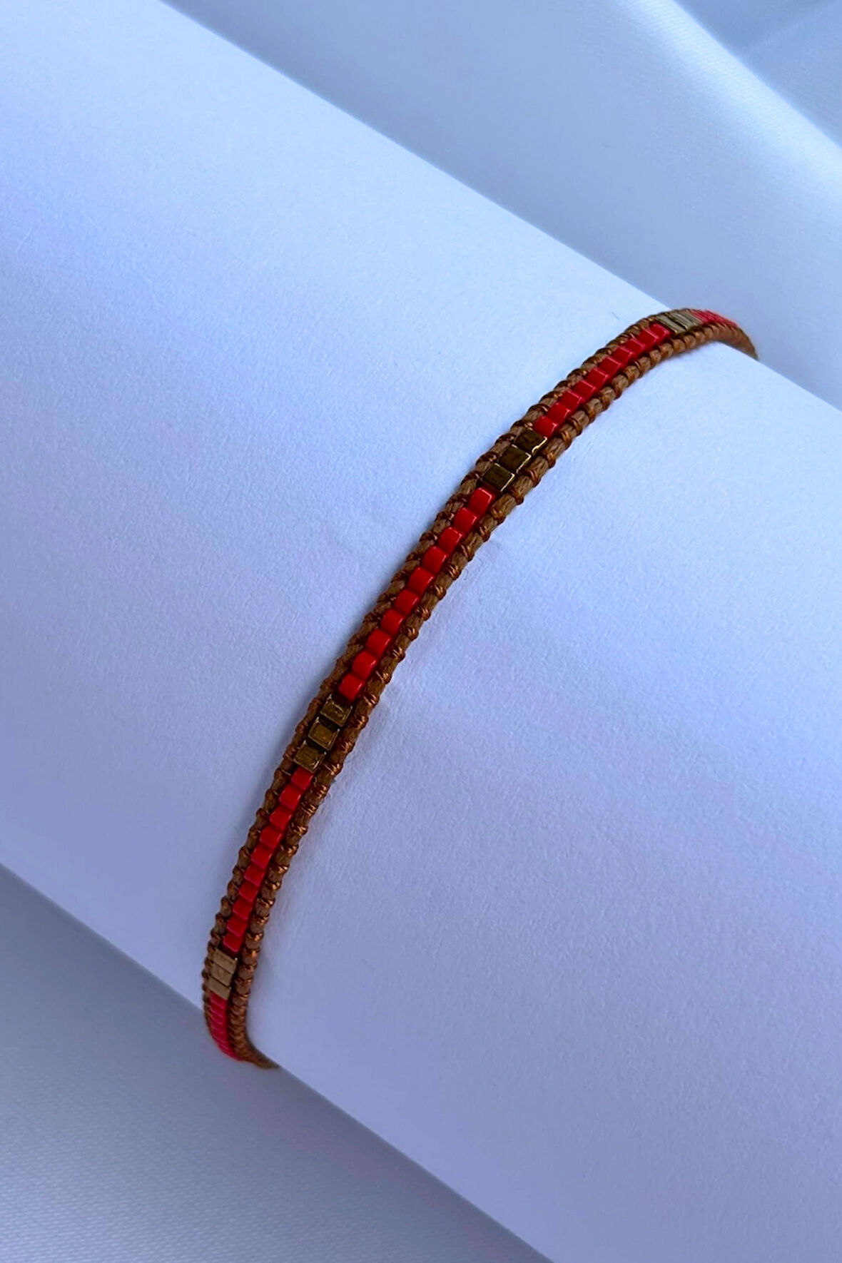 Turuncu Miyuki El Yapımı Tasarım Kadın Bileklik