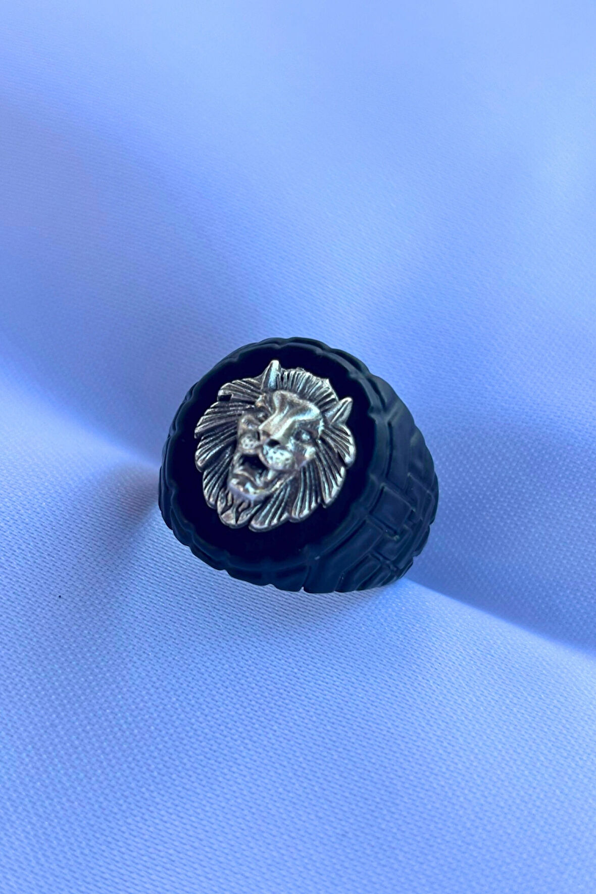 Aslan Figürlü Özel Tasarım Maskülen Ayarlanabilir Erkek Yüzük