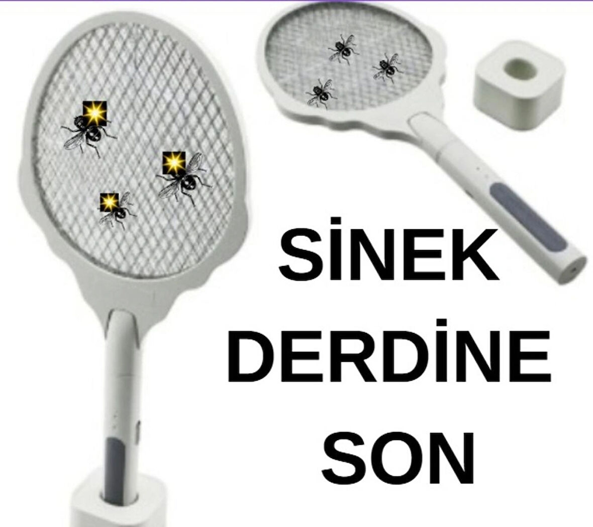 SİNEK ÖLDÜRÜCÜ USB TO TYPE-C ŞARJLI SİNEK ÖLDÜRÜCÜ RAKET AYAK APARATLI