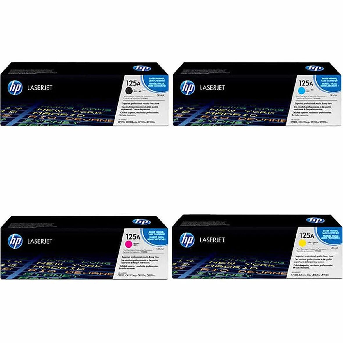 Hp (125A) CB540A/CB541A/CB542A/CB543A Orjinal Toner Takımı
