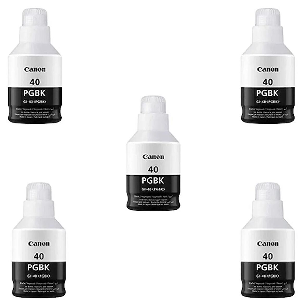Canon GI-40 Siyah Orjinal Mürekkep 5'Lİ Avantaj Paket