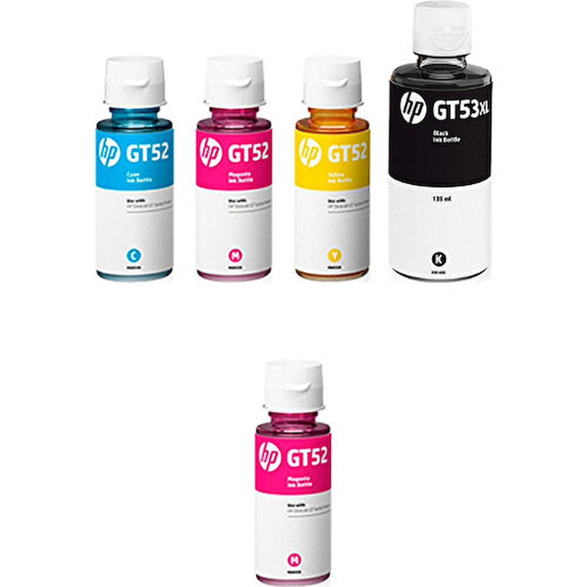 Hp GT53XL / 4SB24a Orjinal Mürekkep Takımı +1 Kırmızı Hediyeli 
