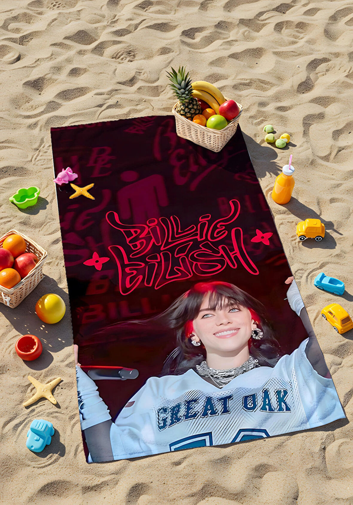 Billie Eilish Plaj Havlusu – Genç ve Cesur Vibes!