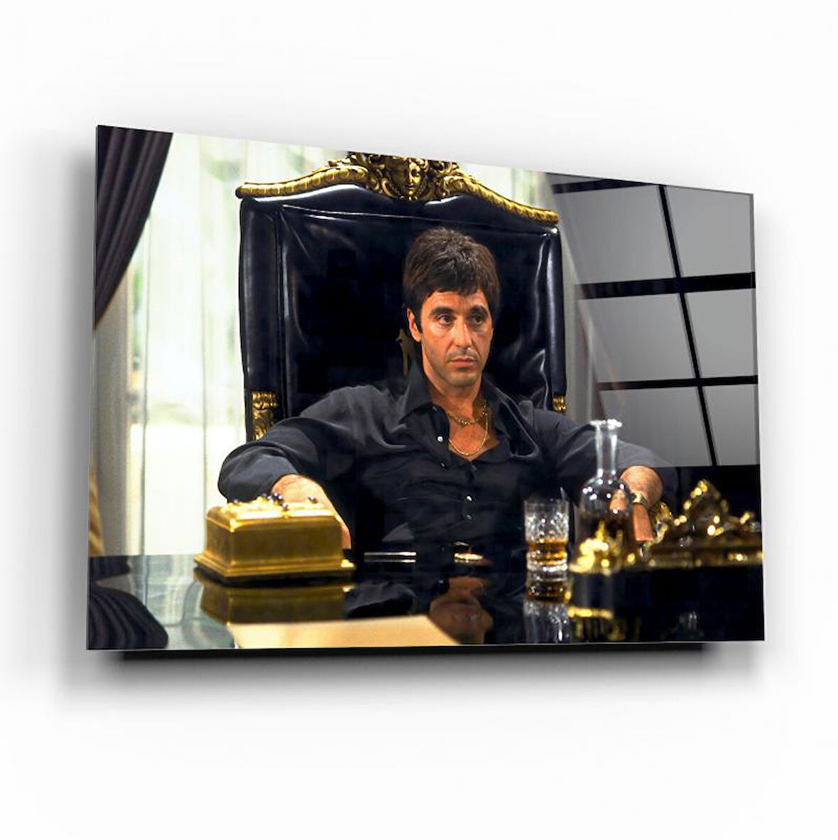 Tony Montana Cam Tablo | Hediyelik, Dekoratif, Ofis, Mutfak 