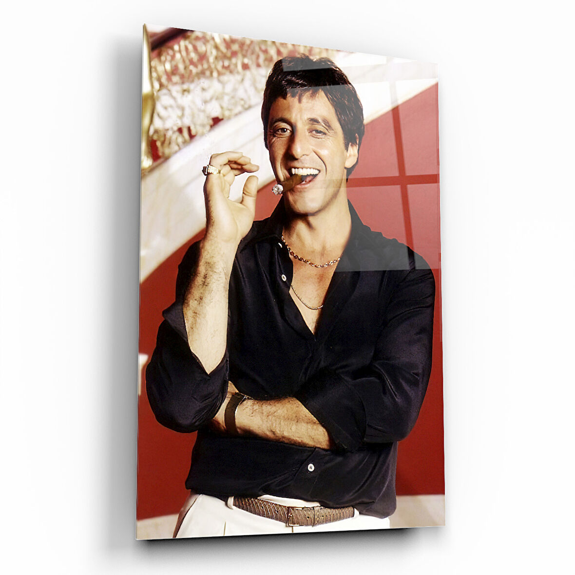 Tony Montana Scarface  Cam Tablo | Hediyelik, Dekoratif, Ofis, Mutfak 