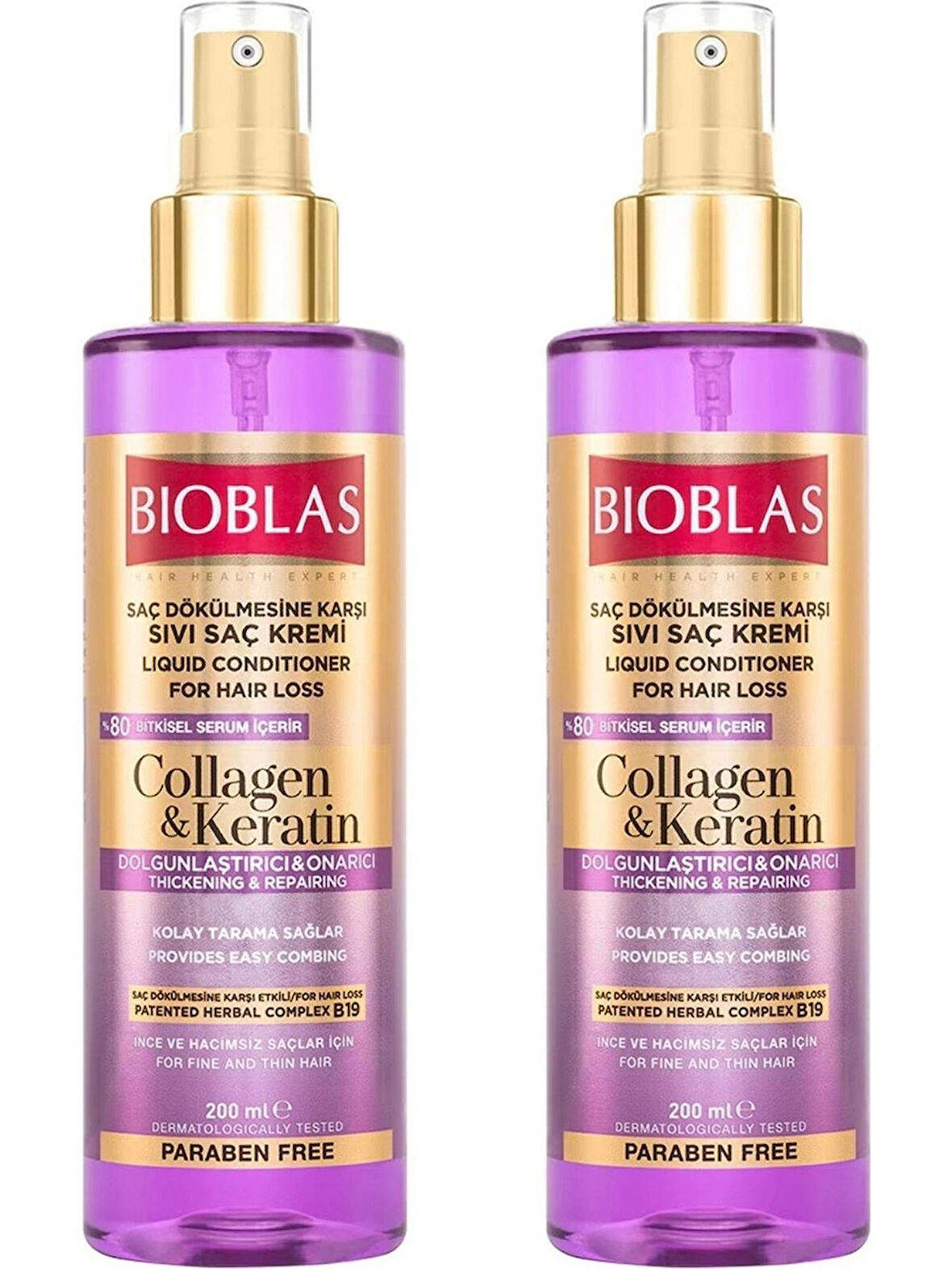 Bioblas Collagen Ve Keratin Saç Dökülmesine Karşı Sıvı Saç Kremi 1+1