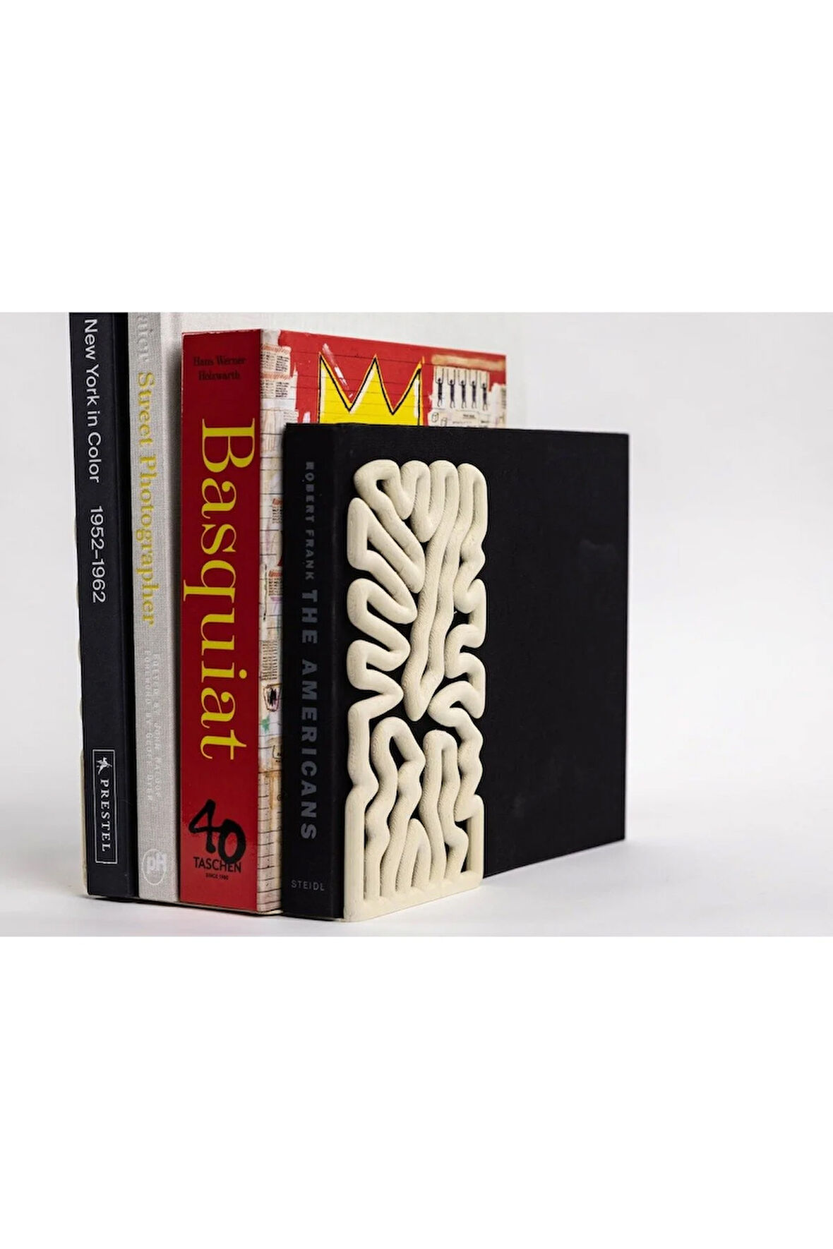 Kreatif Beyaz Kitap Tutucu - 18 cm (El Yapımı 3D Yazıcıyla)