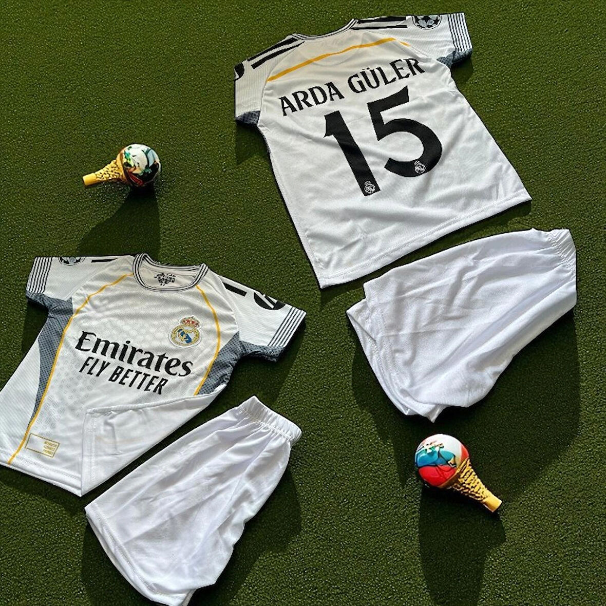 Arda. Güler Real. Madrid. 15 Numara Çocuk Futbol Forması Şortlu 2 Parça