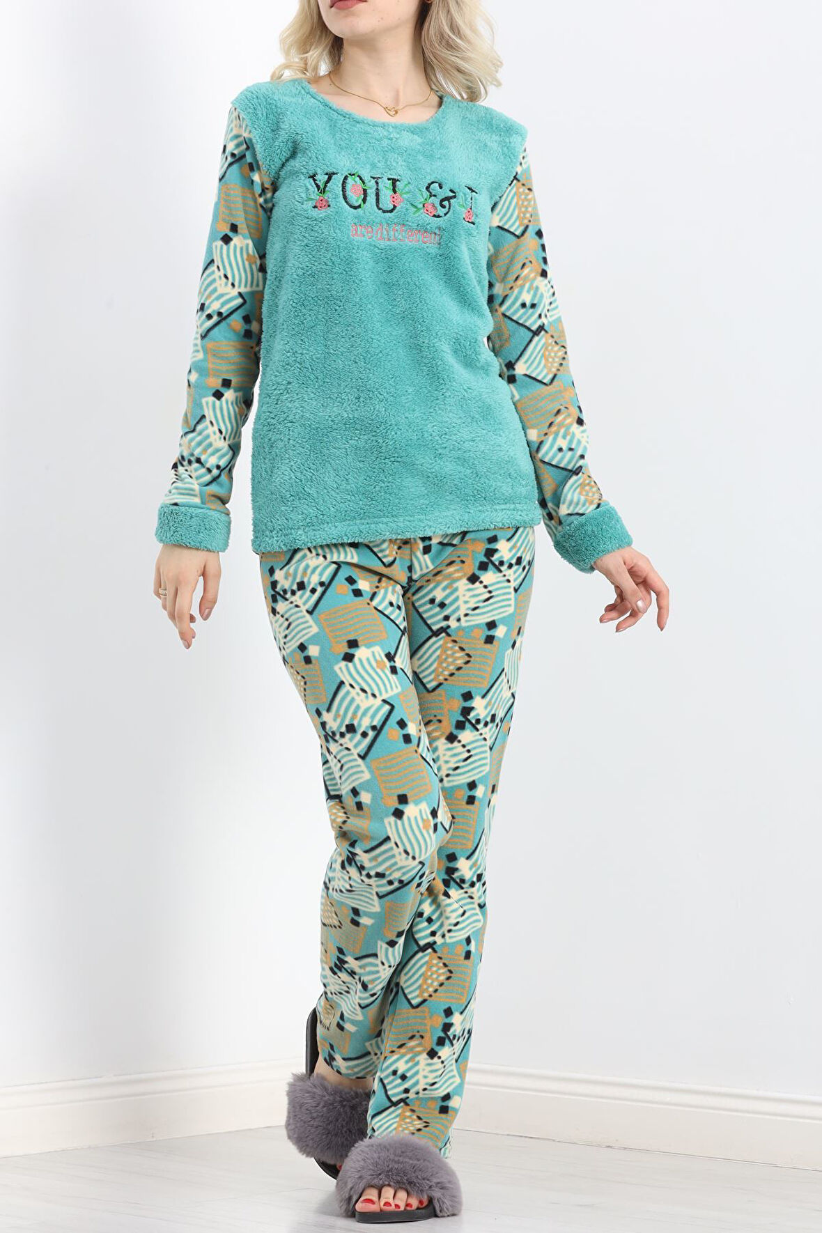 BENSU STORE Polar Pijama Takımı Mint - 19216.1048.