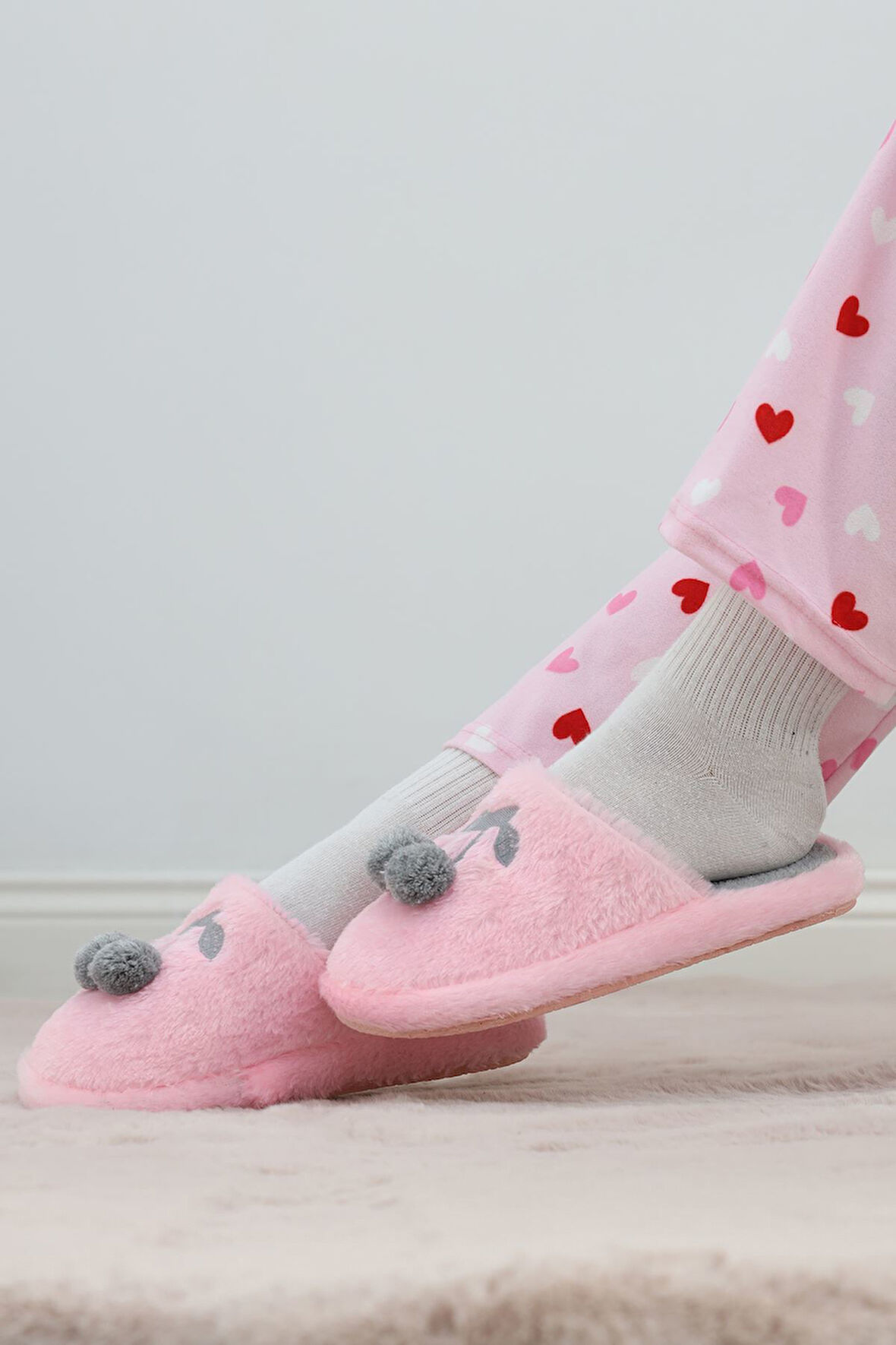 BENSU STORE Peluş Ev Terliği Pembe - 20188.0264.