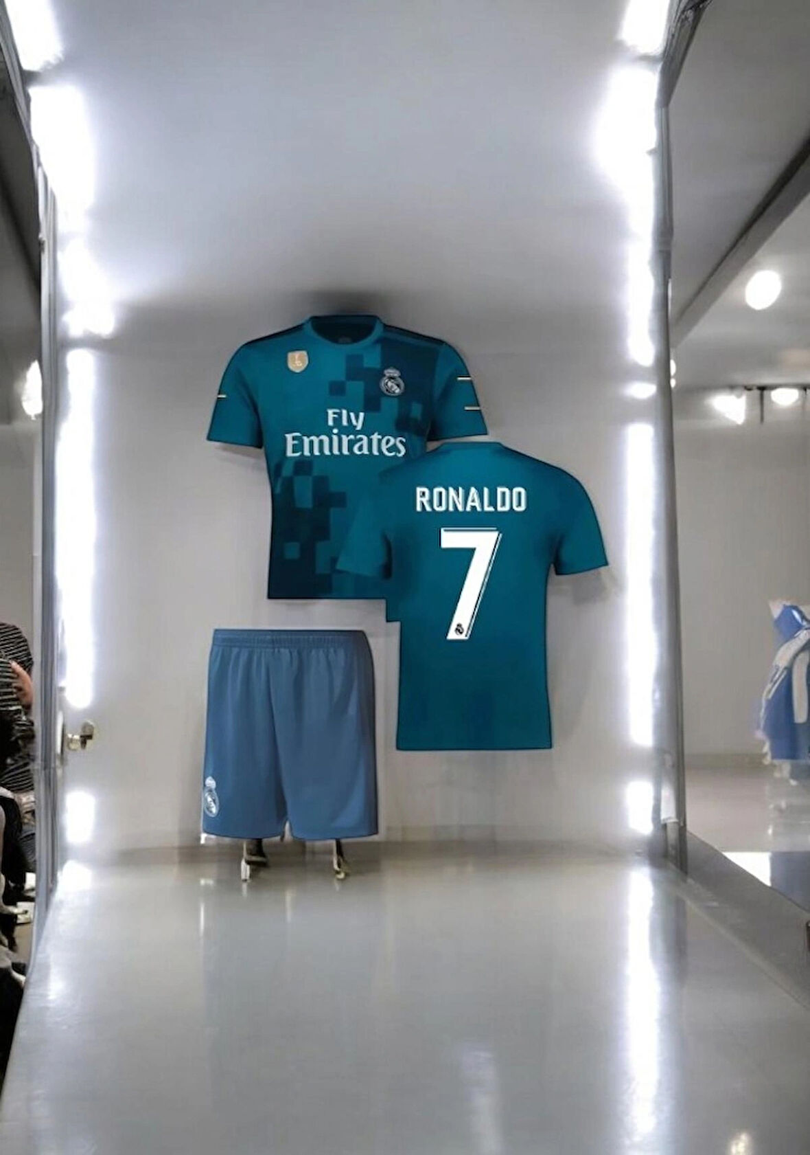 Ronaldo Turkuaz-mavi 2018 Sezonu Deplasman 2'lü Çocuk Futbol Forma Seti