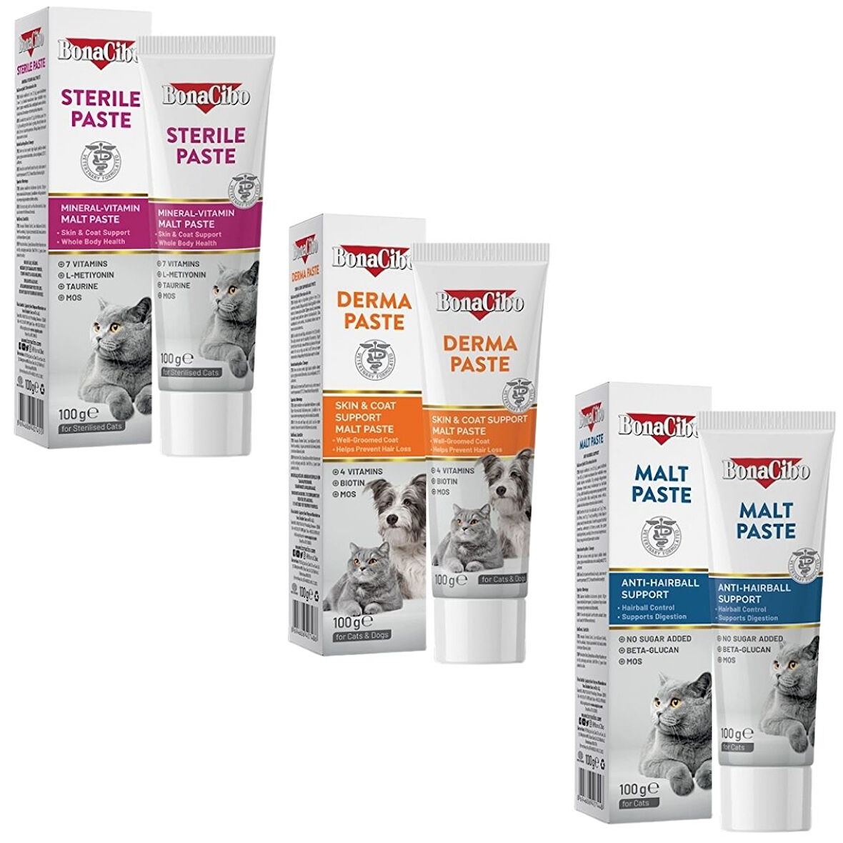 Bonacibo 3 lü Ekonomik Set Multivitamin-Malt Macun-Derma Paste
