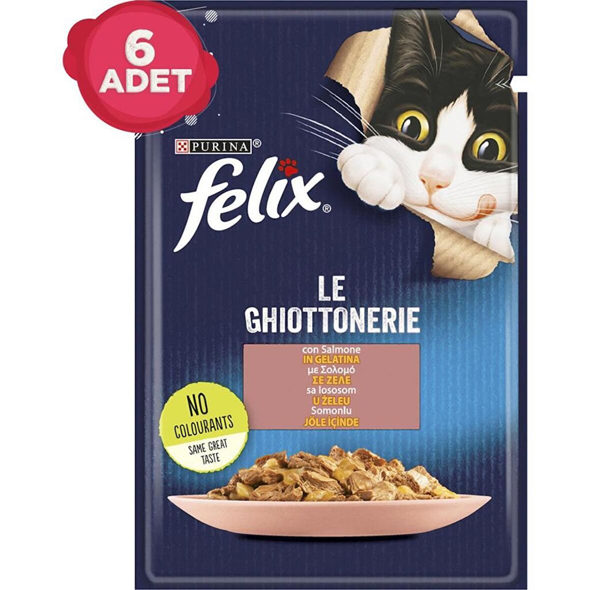Felix Somonlu Yetişkin Kedi Konservesi 85 Gr x 6 Adet