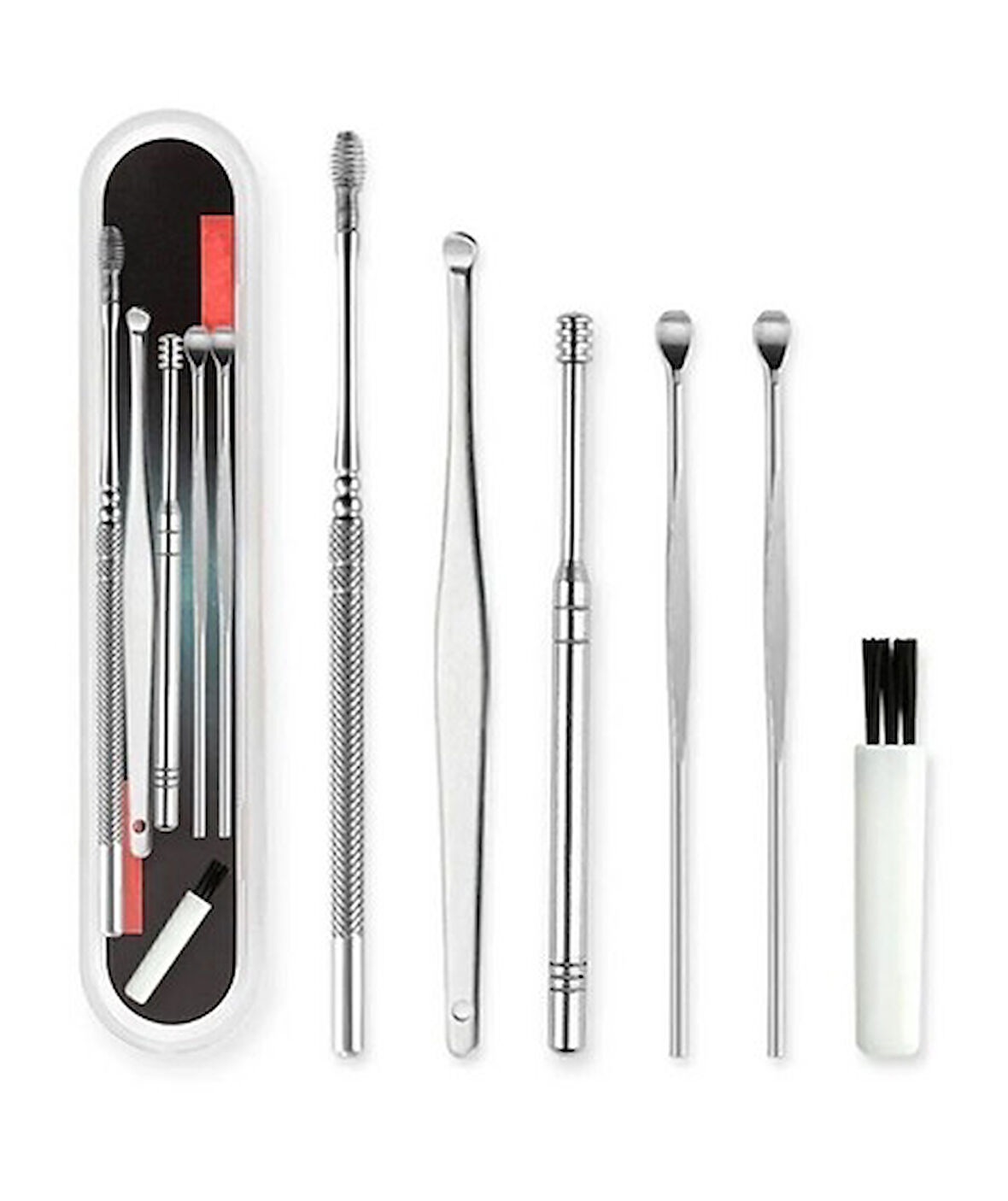 6 Parça Paslanmaz Çelik Kulak Temizleyici