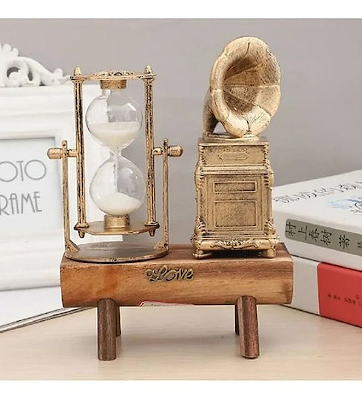 Gramofon Tasarımlı Kum Saati S-27