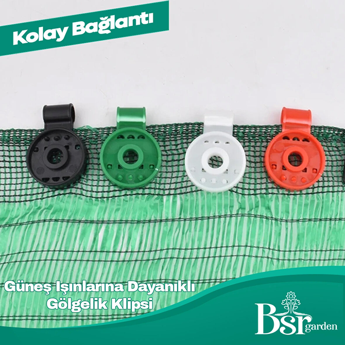 Bsr Garden Gölgelik Klipsi 100 Adet Karışık Renk