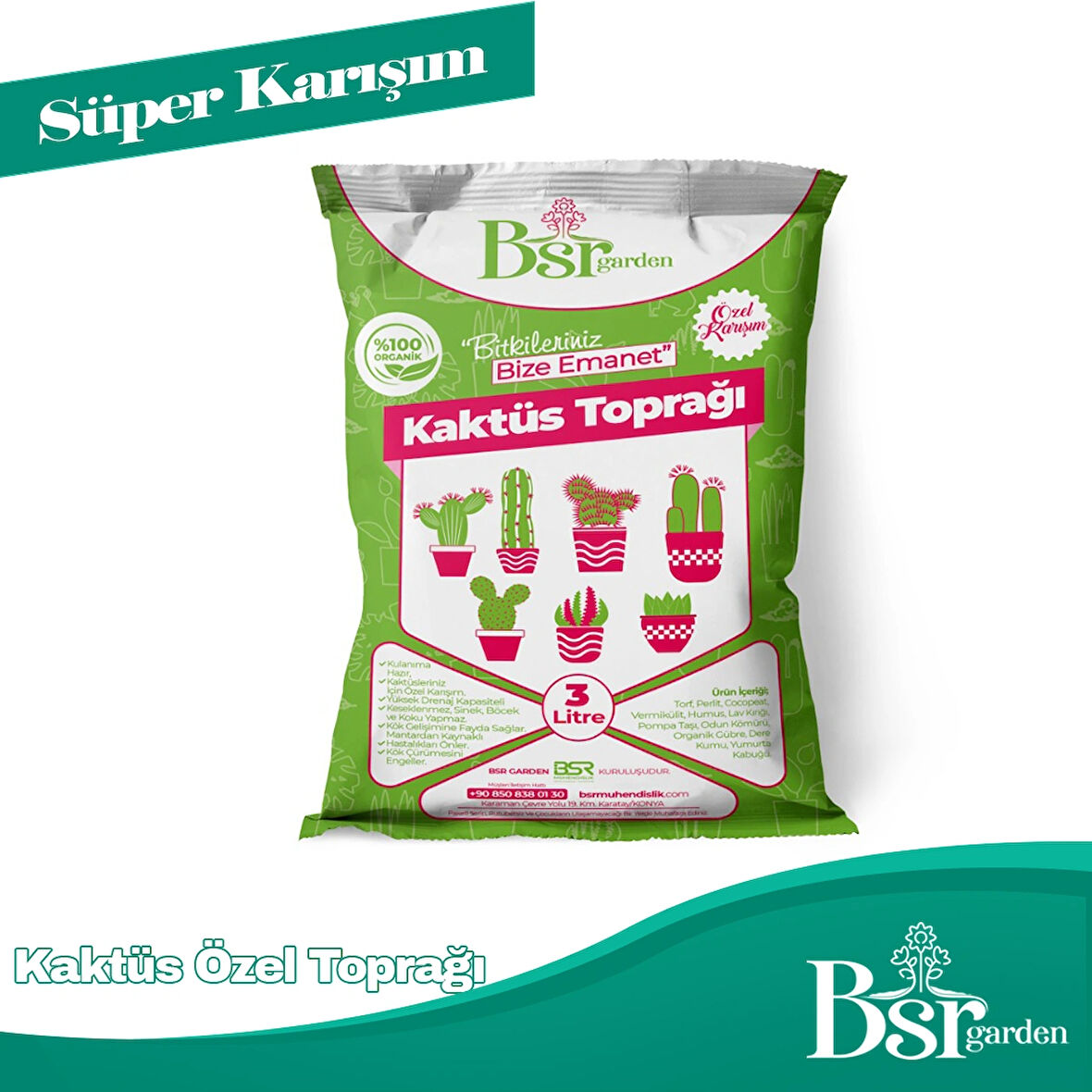 Bsr Garden Kaktüs Özel Toprağı 3 Litre