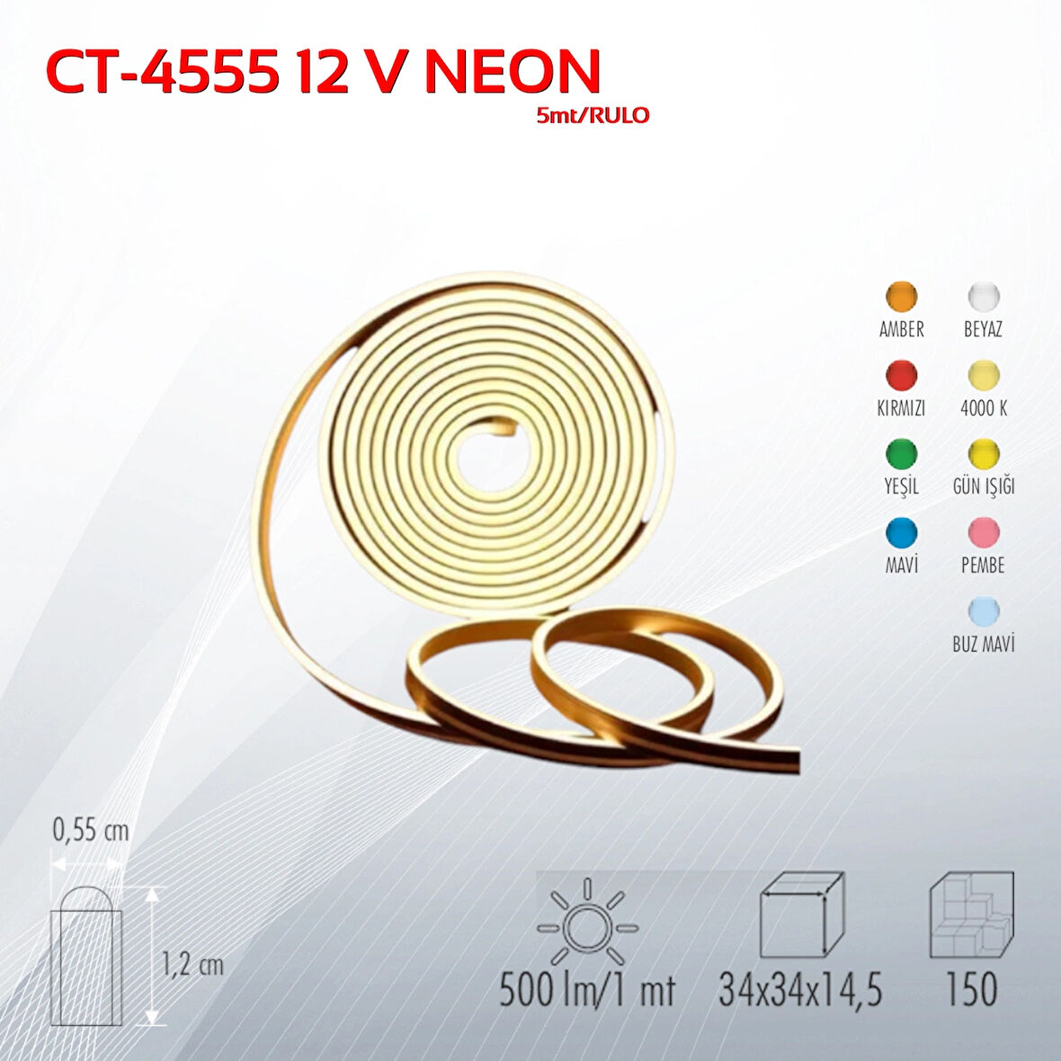 CATA CT-4555 12 V NEON LED 5m