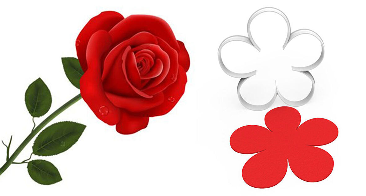 Kolay Gül Çiçek Yapım Kalıbı 60 mm