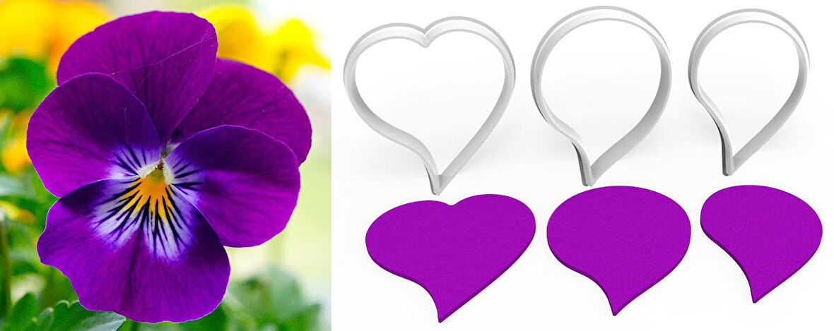 HERCAİ MENEKŞE Çiçek Kesici Set 3’lü – 4cm