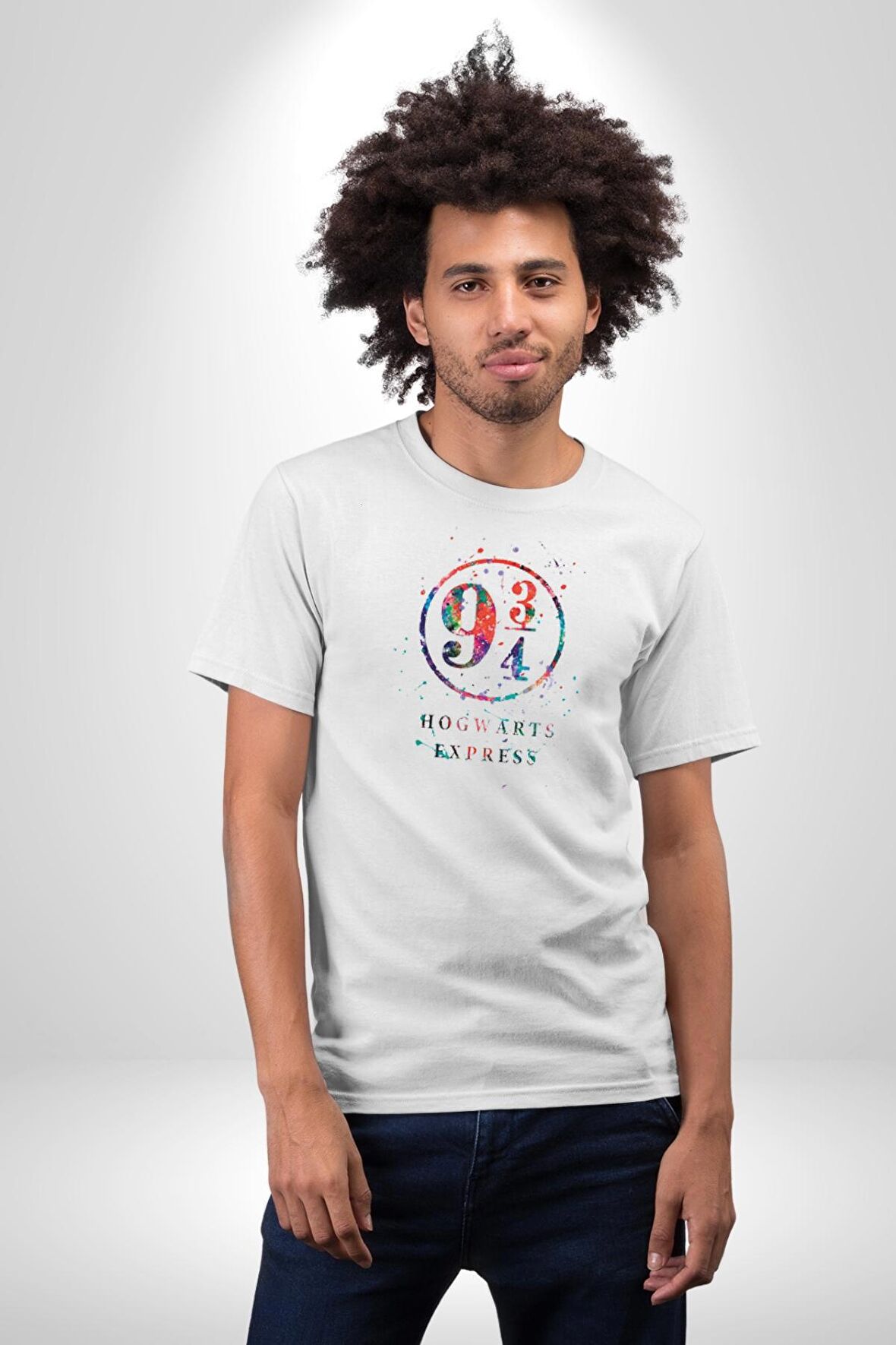 Hogwarts Express Harry Potter Kadın Erkek Unisex Beyaz Organik Baskılı T-Shirt Penye Yüksek Kalite