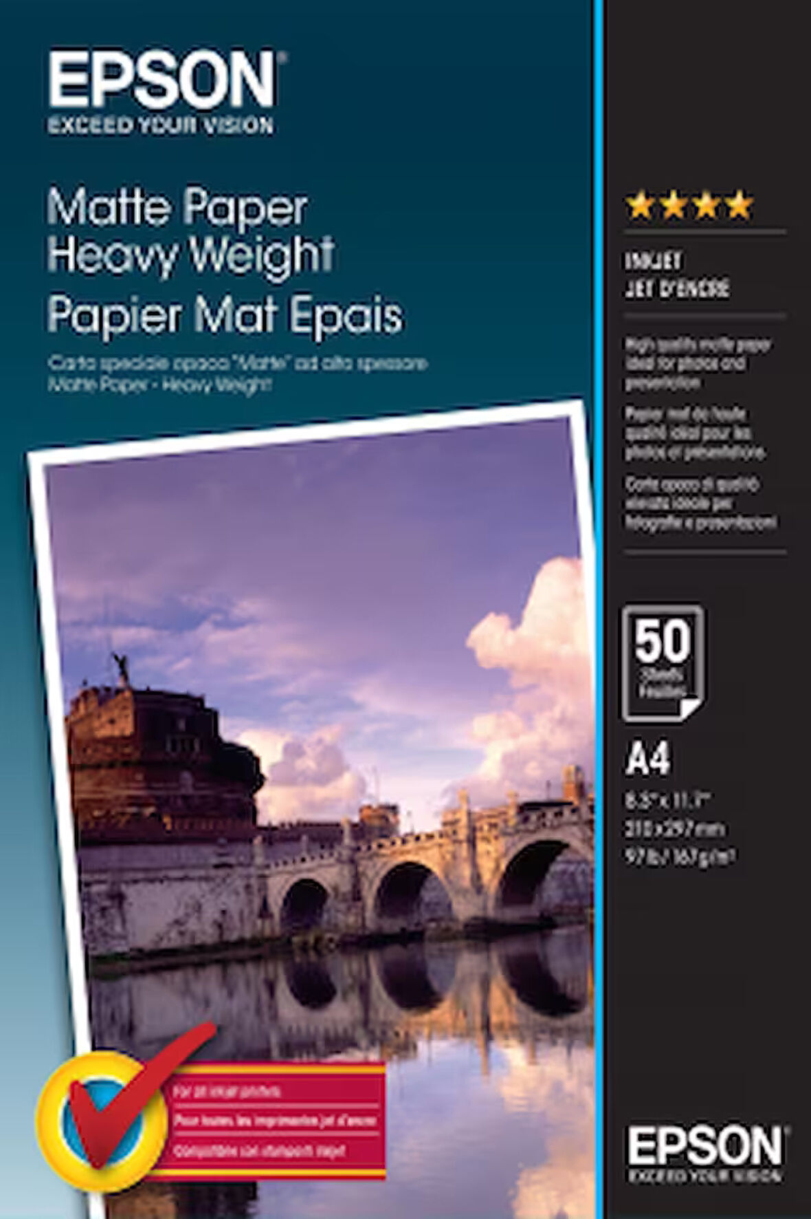EPSON MATTE PAPER HEAVY WEIGHT PAPIER MAT EPAIS