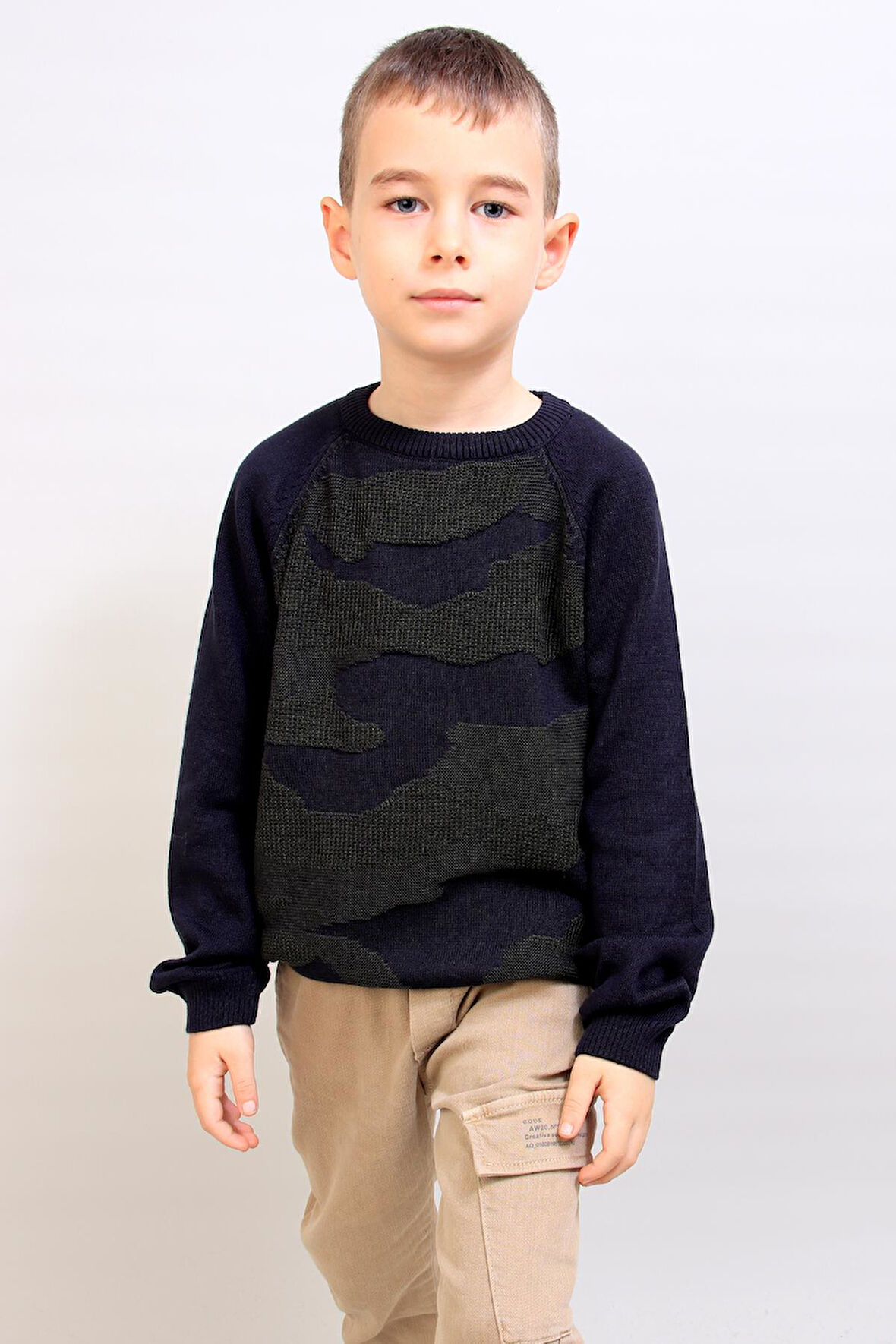 ALEXANDERGARDI ÇOCUK KAMUFLAJ DESENLİ KAZAK (C19-AG50470)