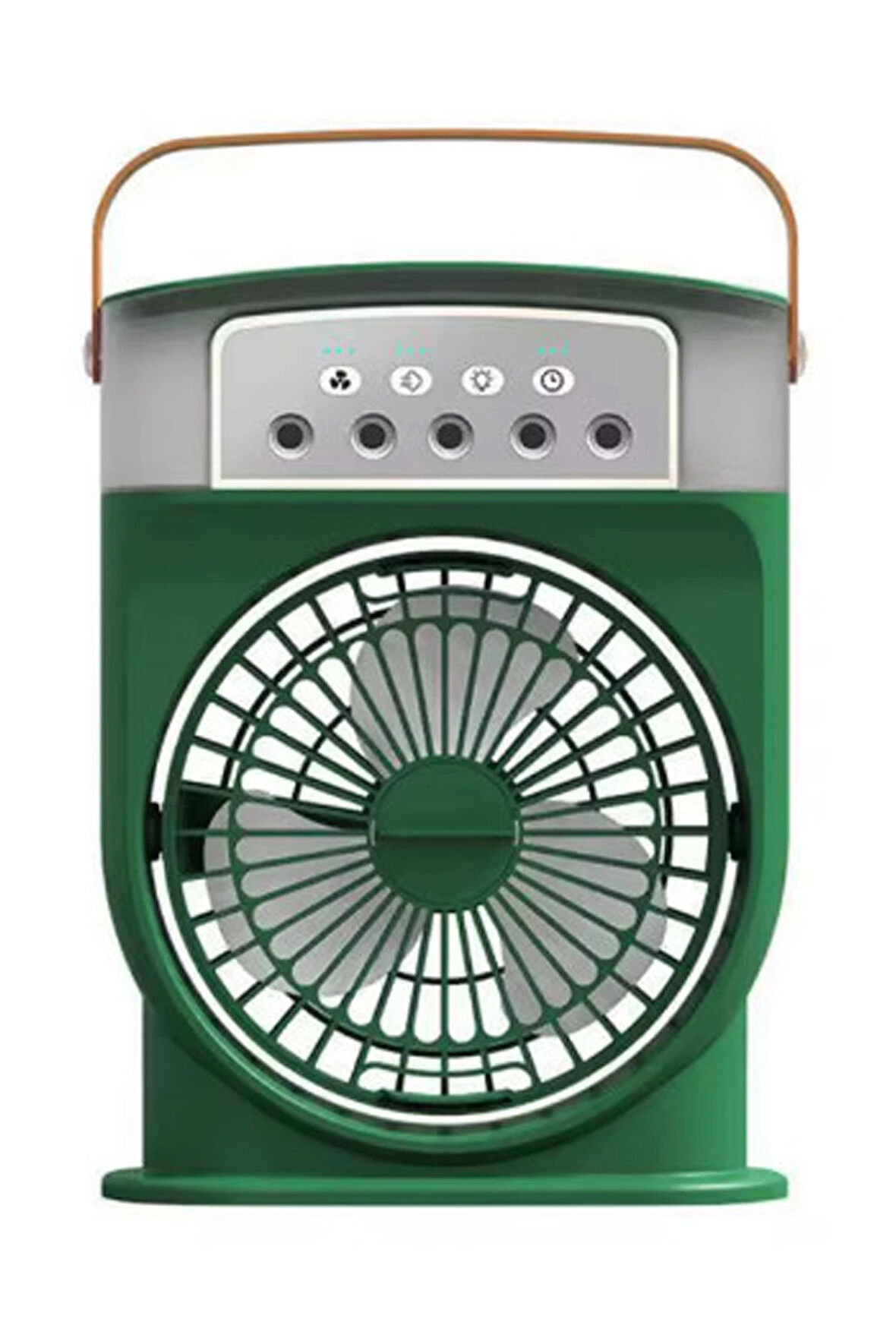 Şarjlı 600 Ml Su Hazneli Taşınabilir Masaüstü Vanilatör  Güçlü Fan Ve 2000 Mah Pil Yeşil