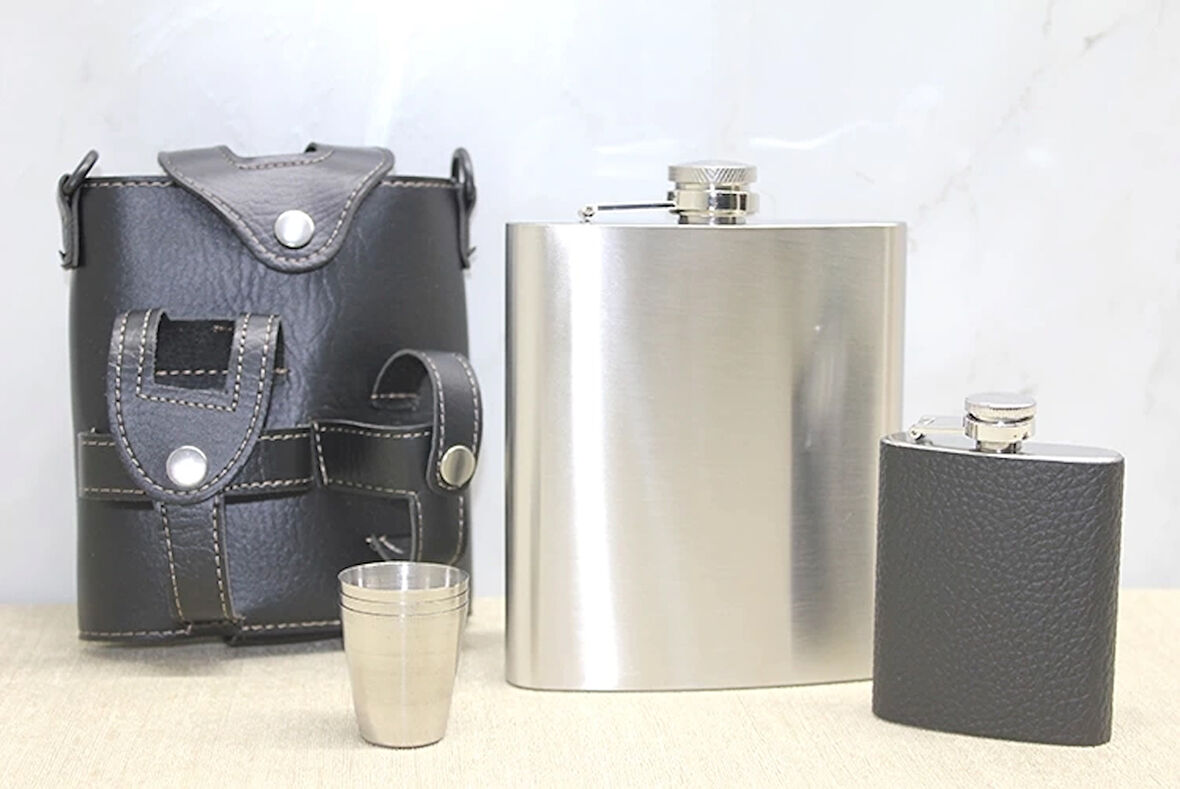 Deri Kılıflı Matara Seti Alk3930