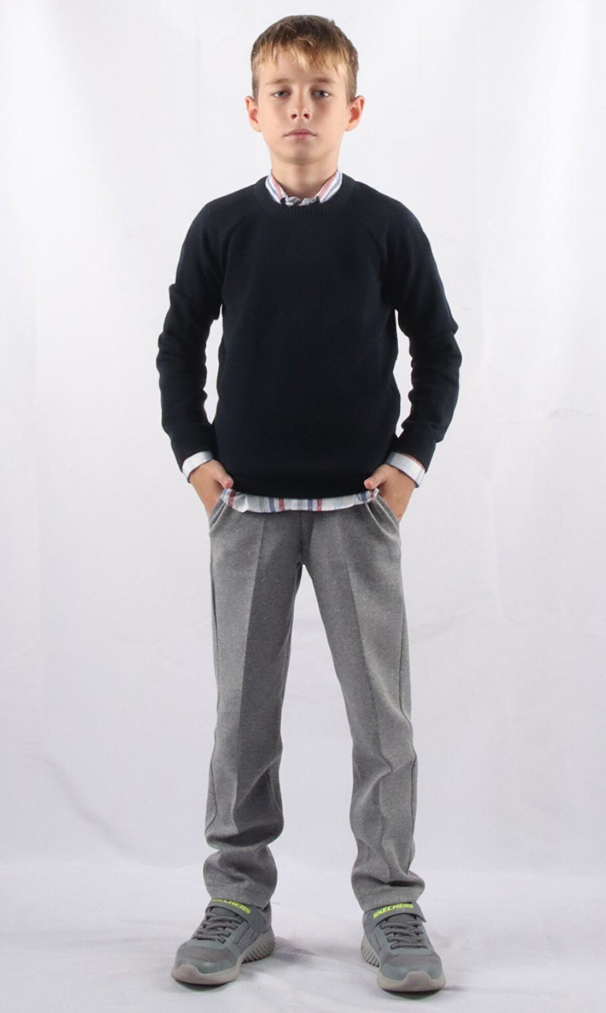 ALEXANDERGARDI BİSİKLET YAKA ÇOCUK TRİKO KAZAK (C20-18937)