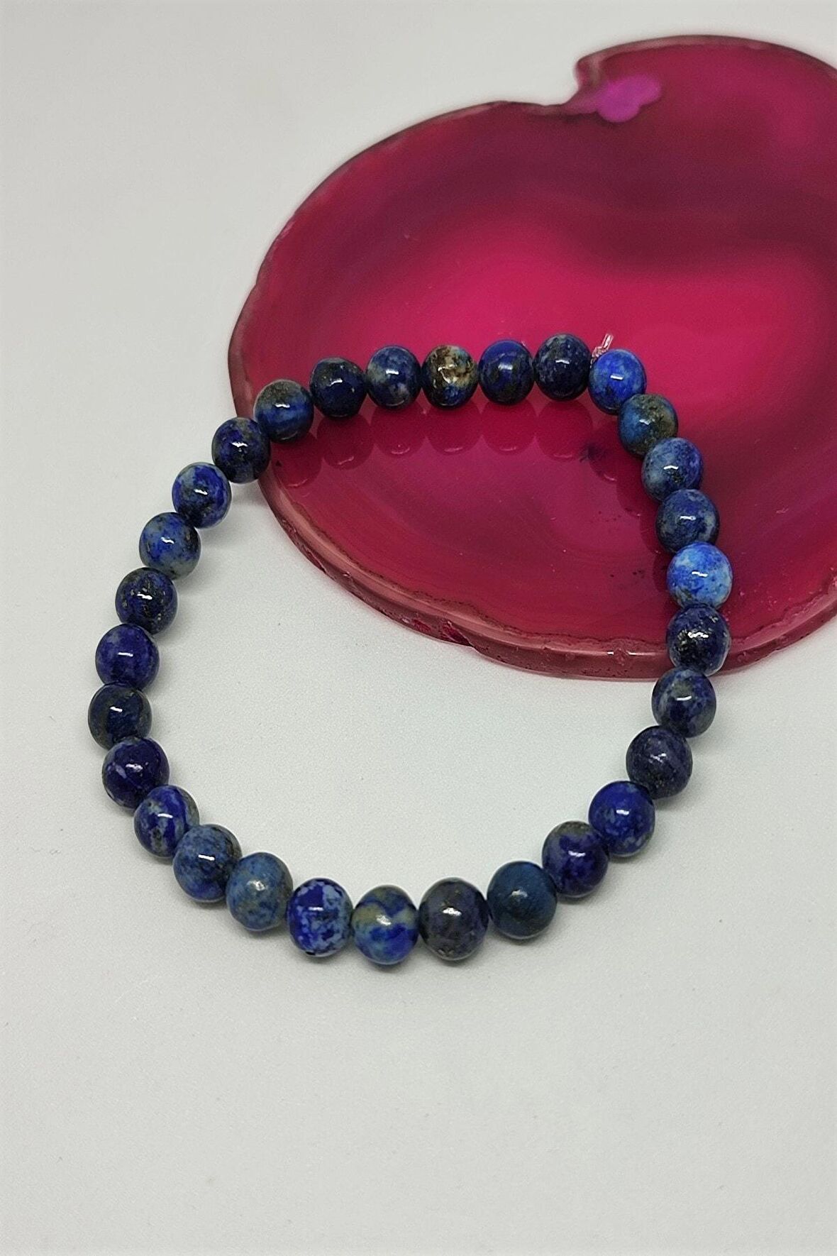 Sertifikalı 6 Mm Lapis Lazuli Doğaltaş Bileklik