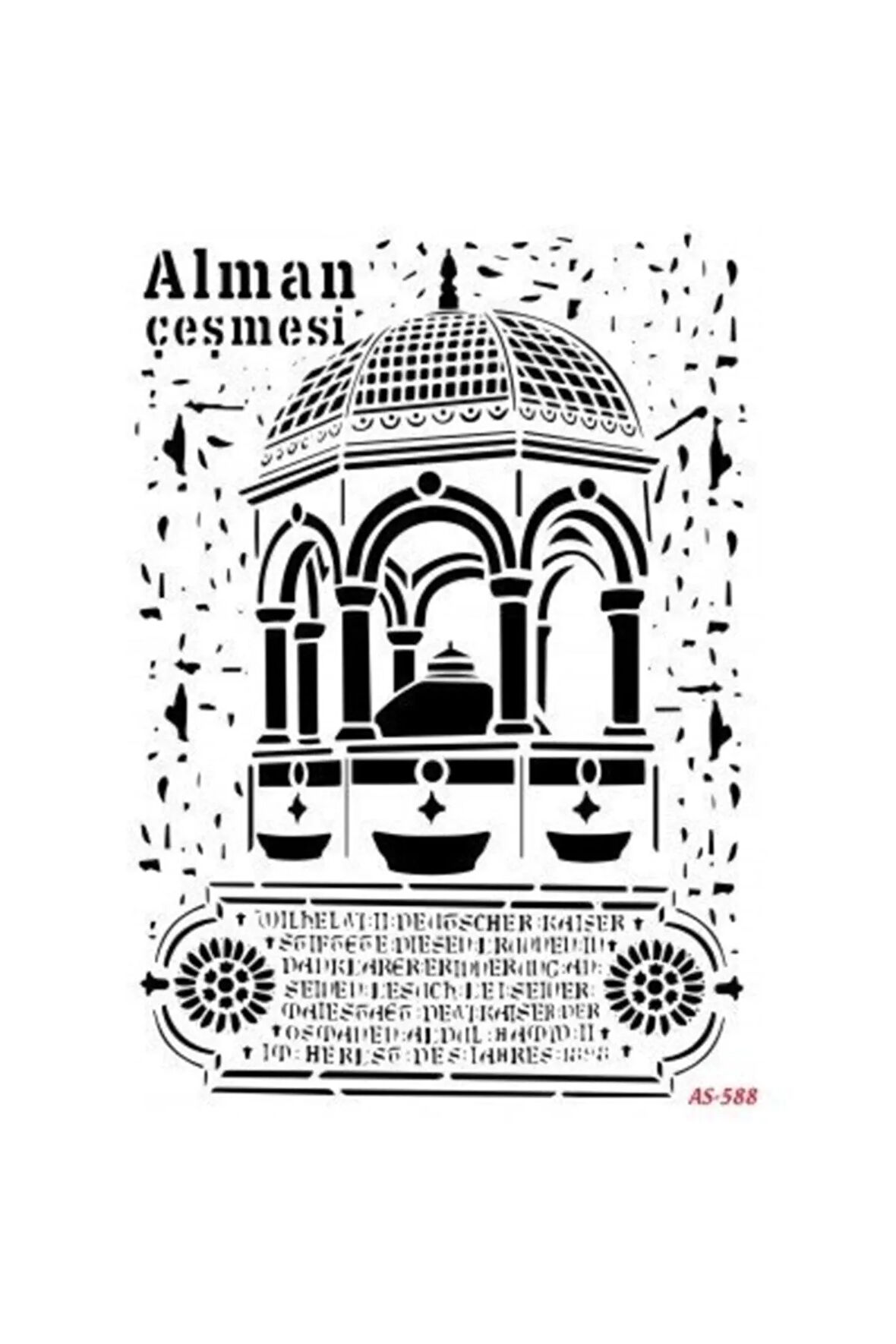 Alman Çeşmesi Cadence A4 Stencil AS588