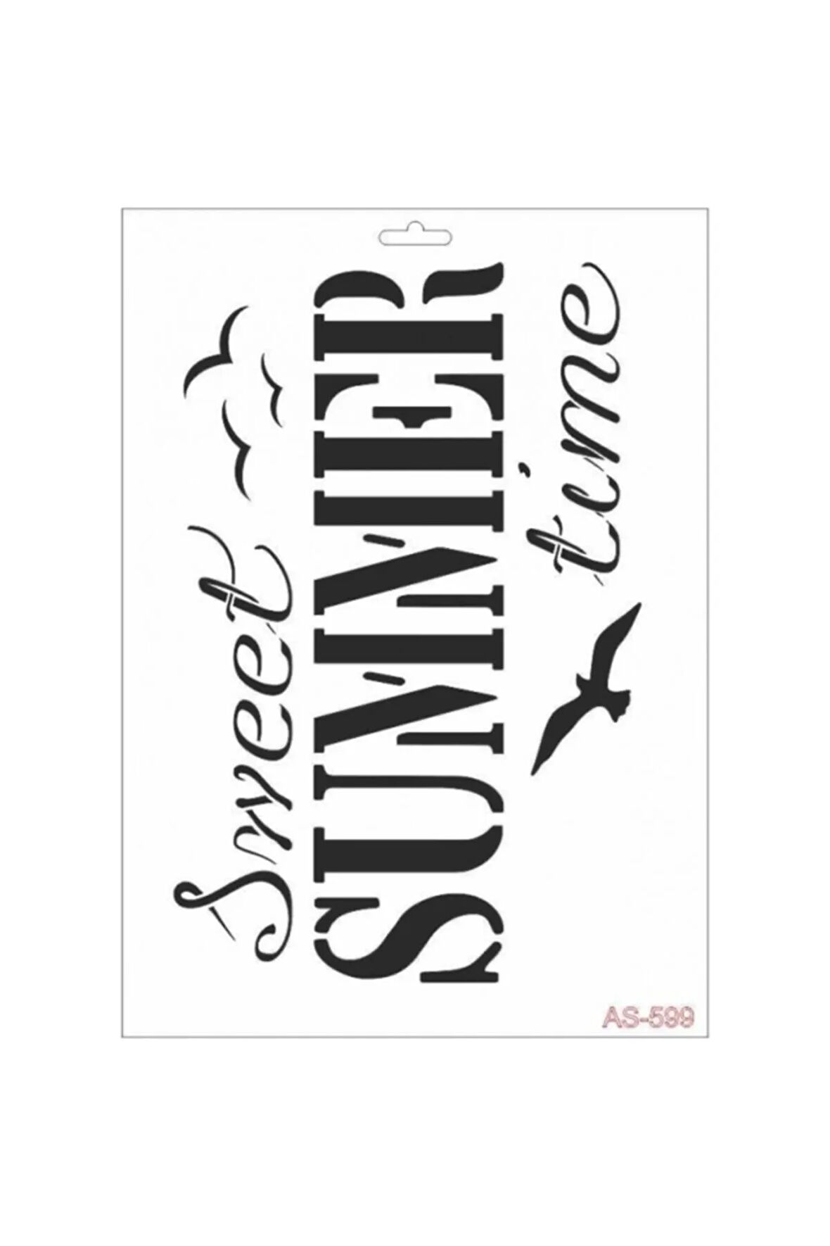 As599 - A4 Stencil Sweet Summer,stensil,şablon