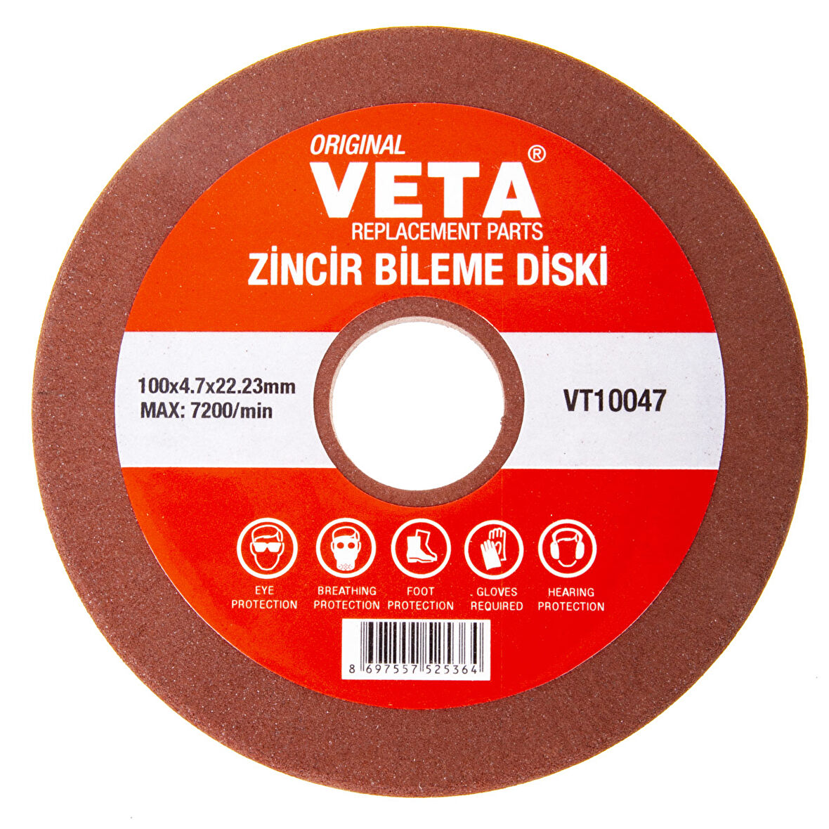 MOTORLU TESTERE ZİNCİR BİLEME DİSKİ 100X4.7X22 MM VETA KALIN